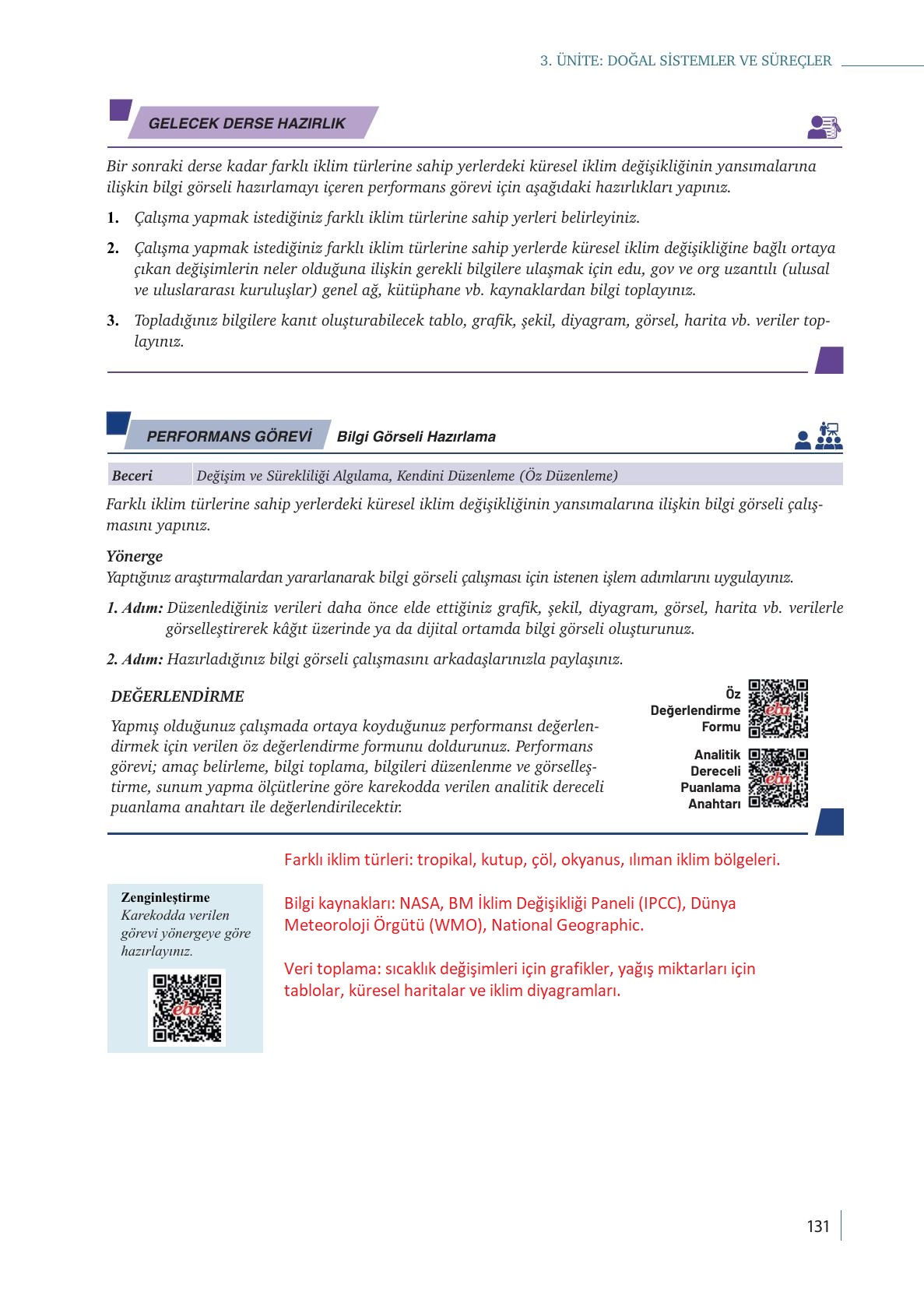 9. Sınıf Meb Yayınları Coğrafya Ders Kitabı Sayfa 131 Cevapları