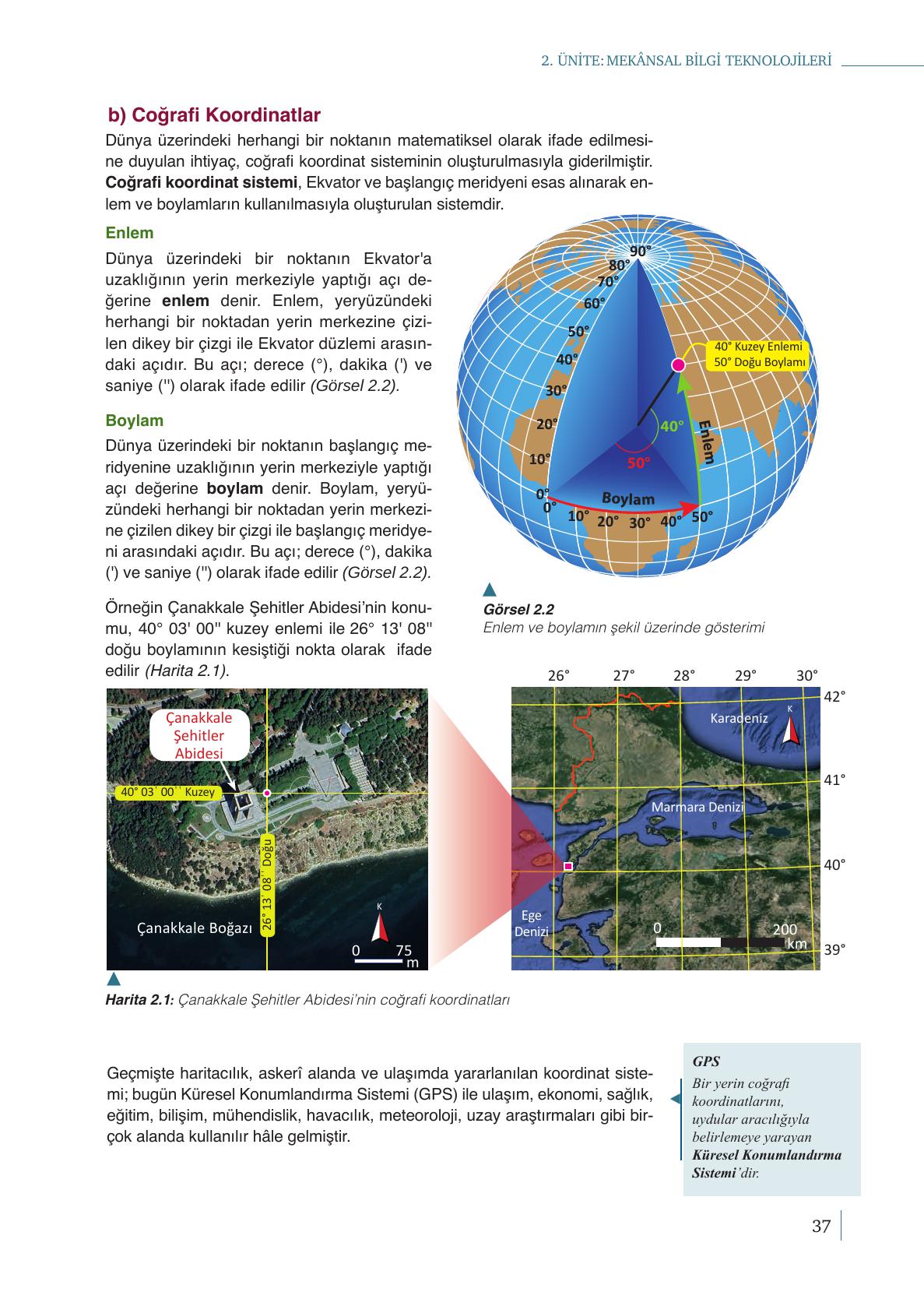 9. Sınıf Meb Yayınları Coğrafya Ders Kitabı Sayfa 37 Cevapları