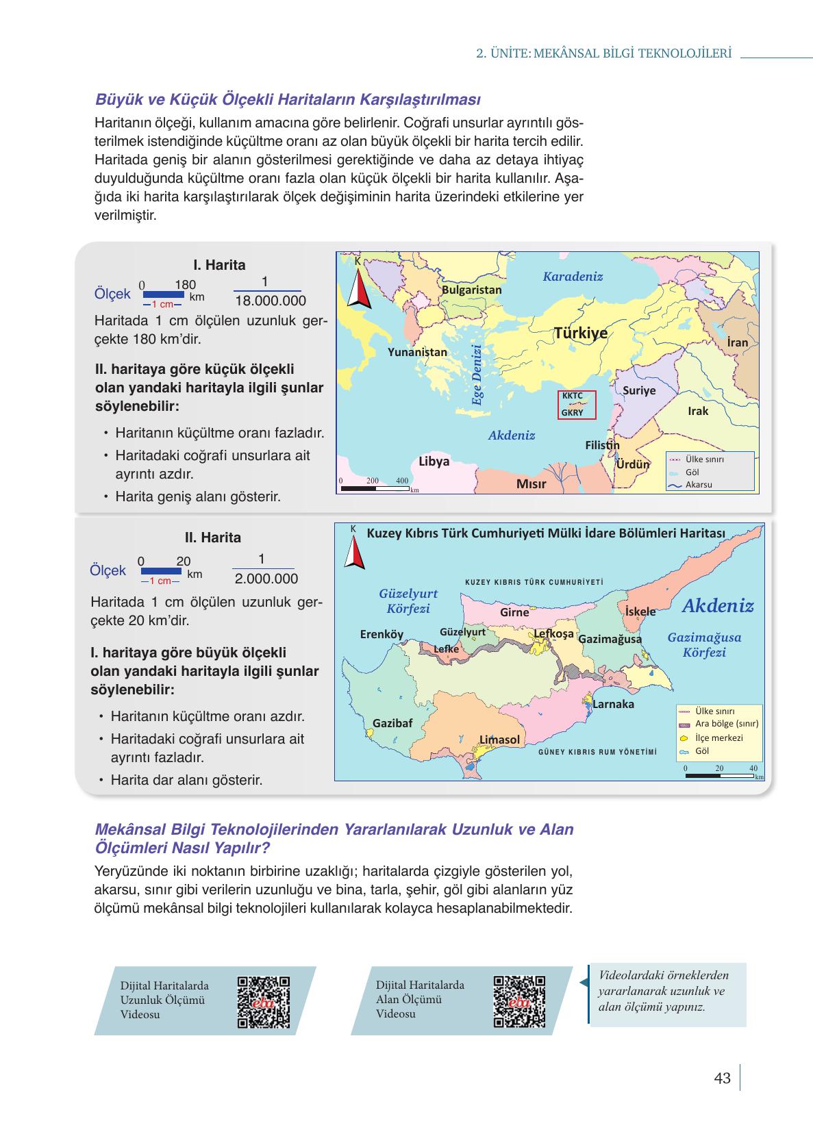 9. Sınıf Meb Yayınları Coğrafya Ders Kitabı Sayfa 43 Cevapları