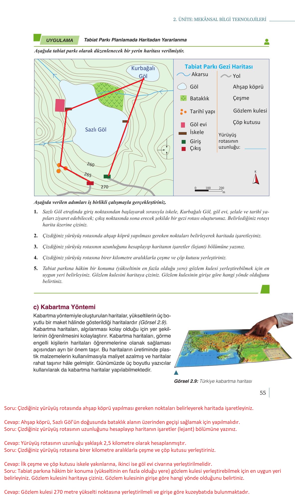 9. Sınıf Meb Yayınları Coğrafya Ders Kitabı Sayfa 55 Cevapları