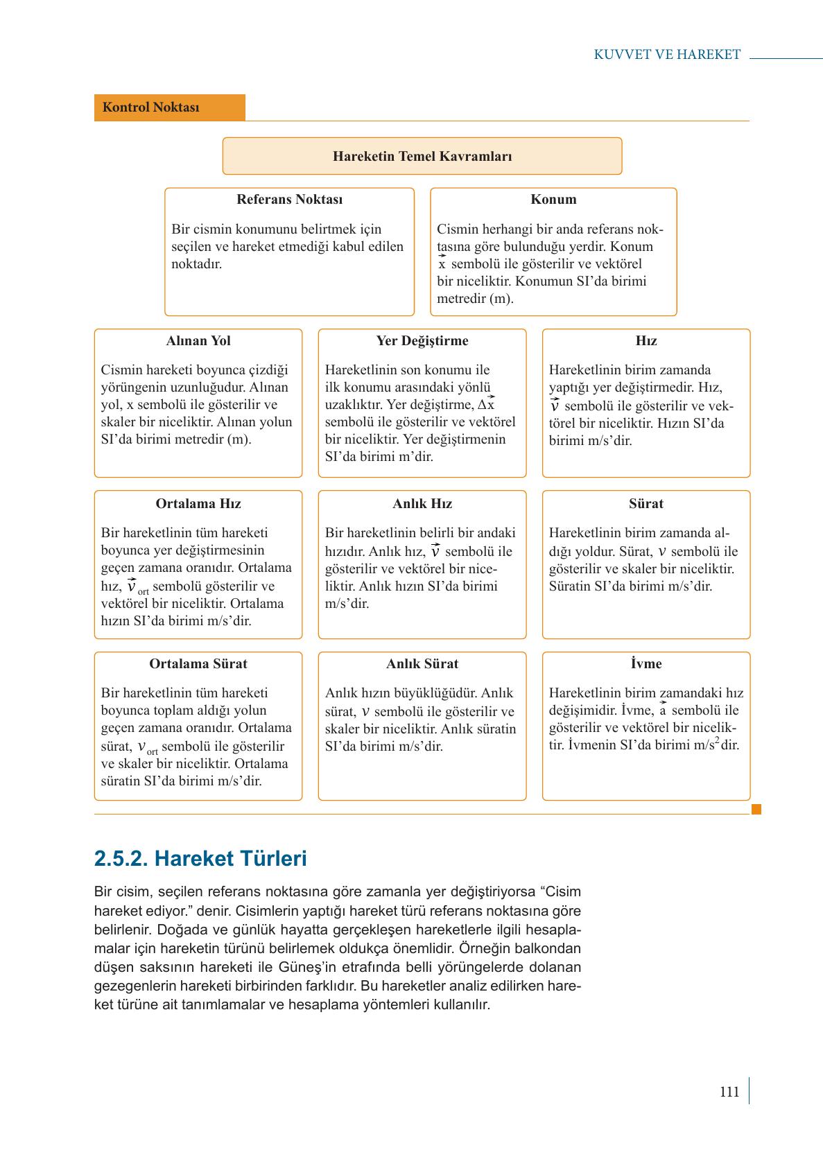 9. Sınıf Meb Yayınları Fizik Ders Kitabı Sayfa 111 Cevapları 9. Sınıf Meb Yayınları Fizik Ders Kitabı Sayfa 111 Cevapları