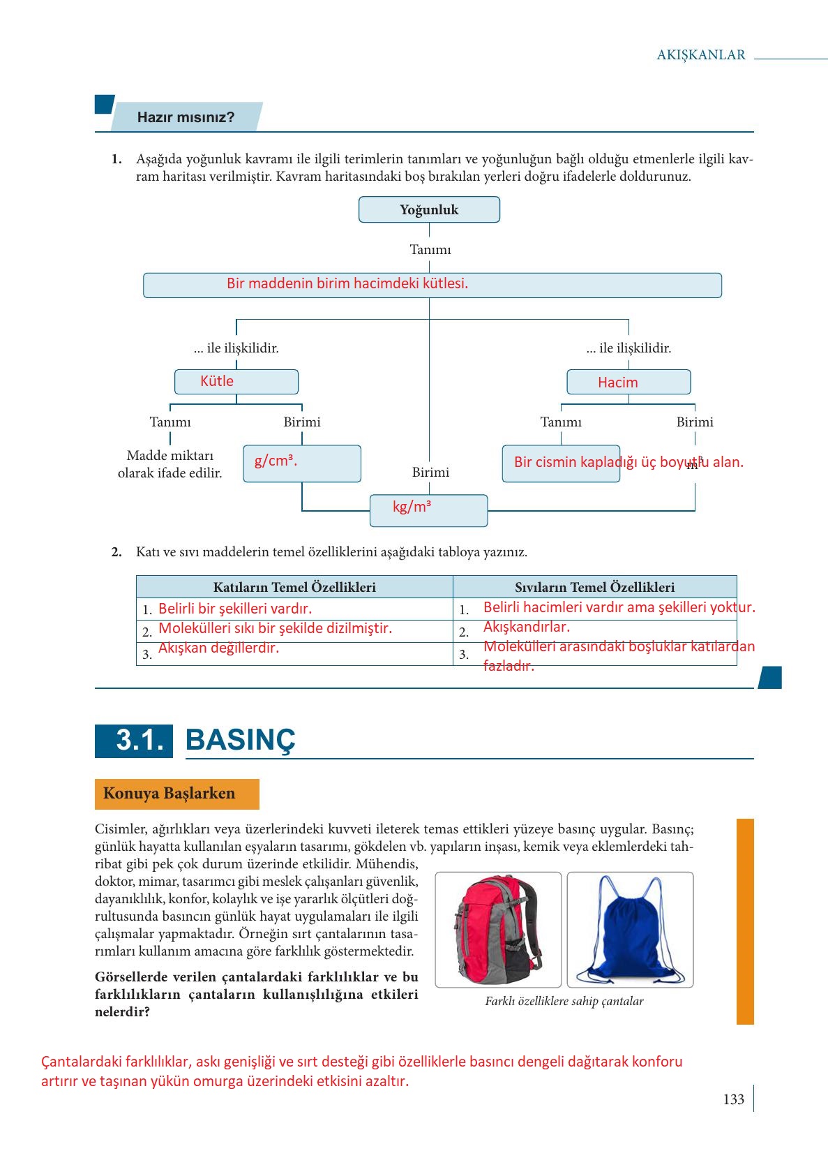 9. Sınıf Meb Yayınları Fizik Ders Kitabı Sayfa 133 Cevapları 9. Sınıf Meb Yayınları Fizik Ders Kitabı Sayfa 133 Cevapları