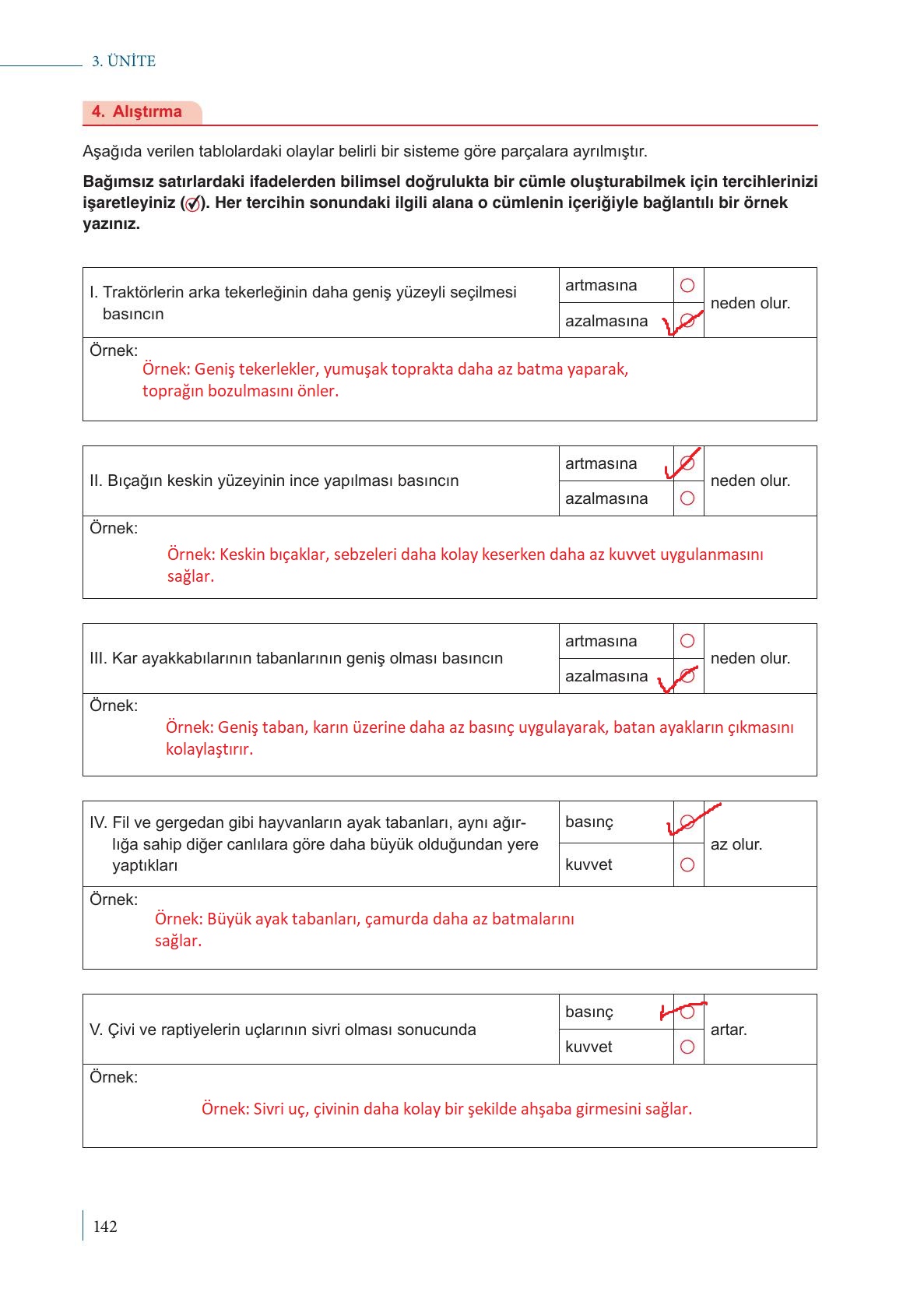 9. Sınıf Meb Yayınları Fizik Ders Kitabı Sayfa 142 Cevapları