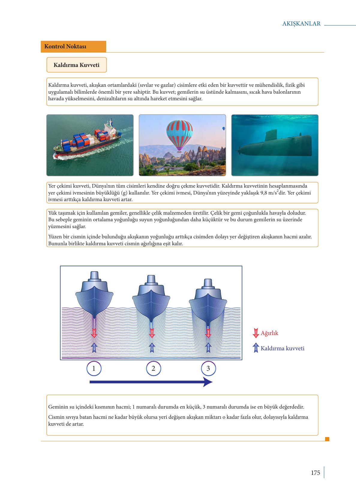 9. Sınıf Meb Yayınları Fizik Ders Kitabı Sayfa 175 Cevapları