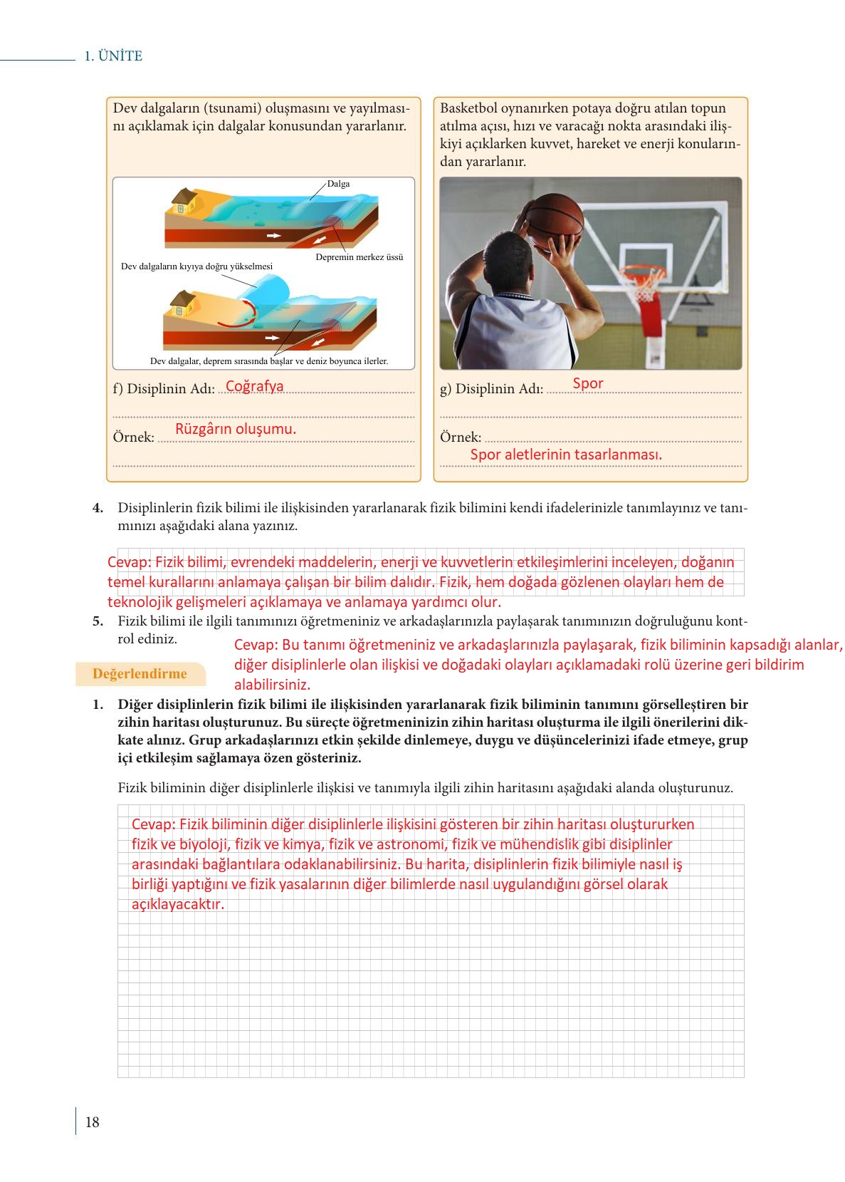 9. Sınıf Meb Yayınları Fizik Ders Kitabı Sayfa 18 Cevapları 9. Sınıf Meb Yayınları Fizik Ders Kitabı Sayfa 18 Cevapları