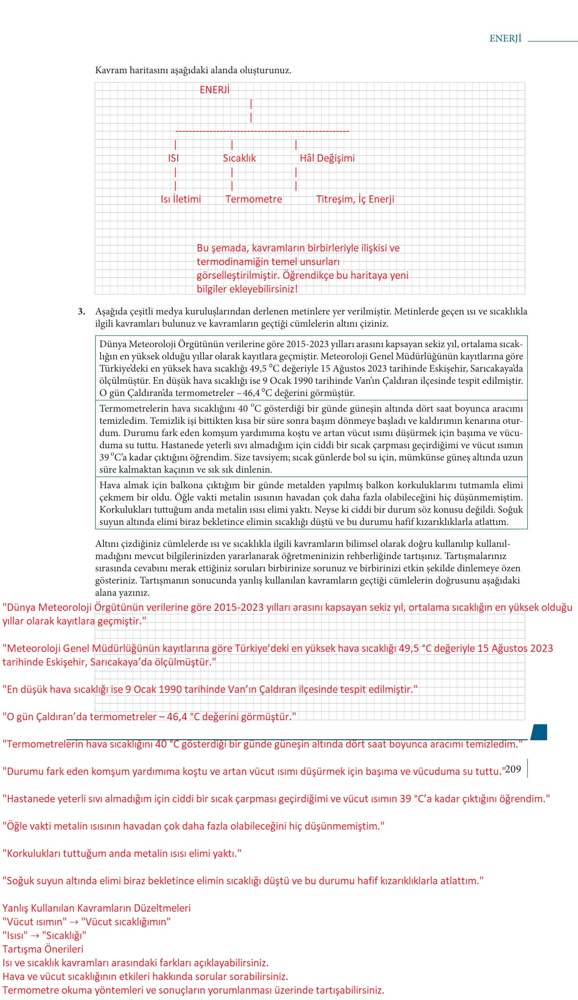 9. Sınıf Meb Yayınları Fizik Ders Kitabı Sayfa 209 Cevapları 9. Sınıf Meb Yayınları Fizik Ders Kitabı Sayfa 209 Cevapları