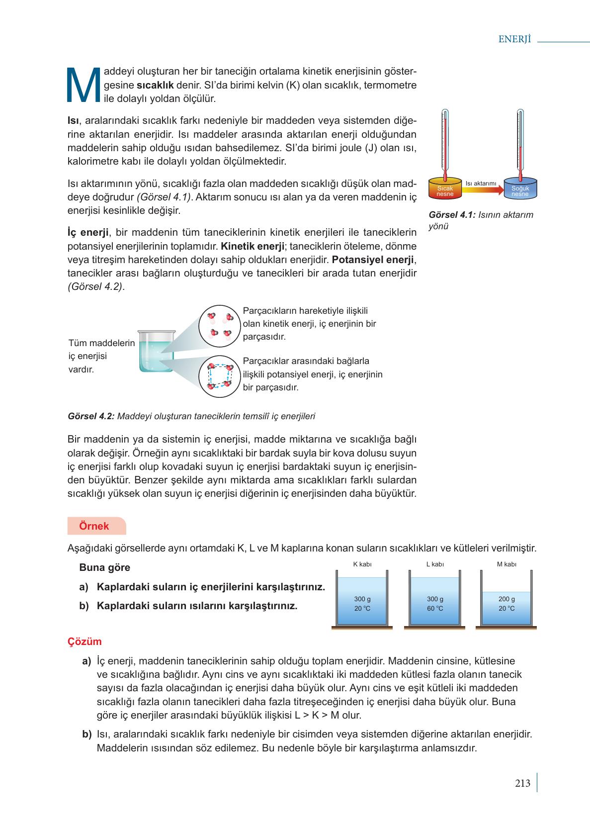 9. Sınıf Meb Yayınları Fizik Ders Kitabı Sayfa 213 Cevapları 9. Sınıf Meb Yayınları Fizik Ders Kitabı Sayfa 213 Cevapları