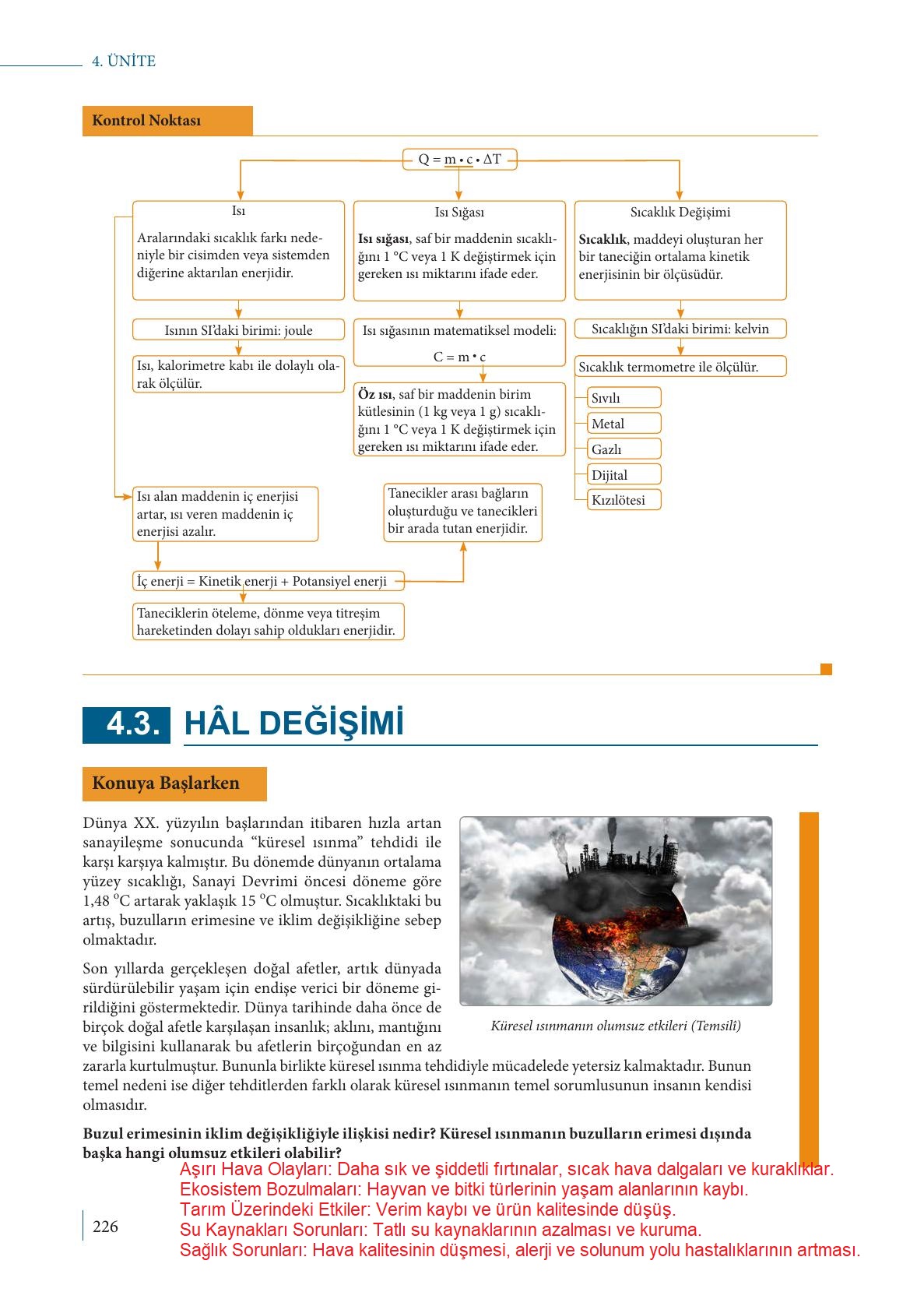 9. Sınıf Meb Yayınları Fizik Ders Kitabı Sayfa 226 Cevapları 9. Sınıf Meb Yayınları Fizik Ders Kitabı Sayfa 226 Cevapları
