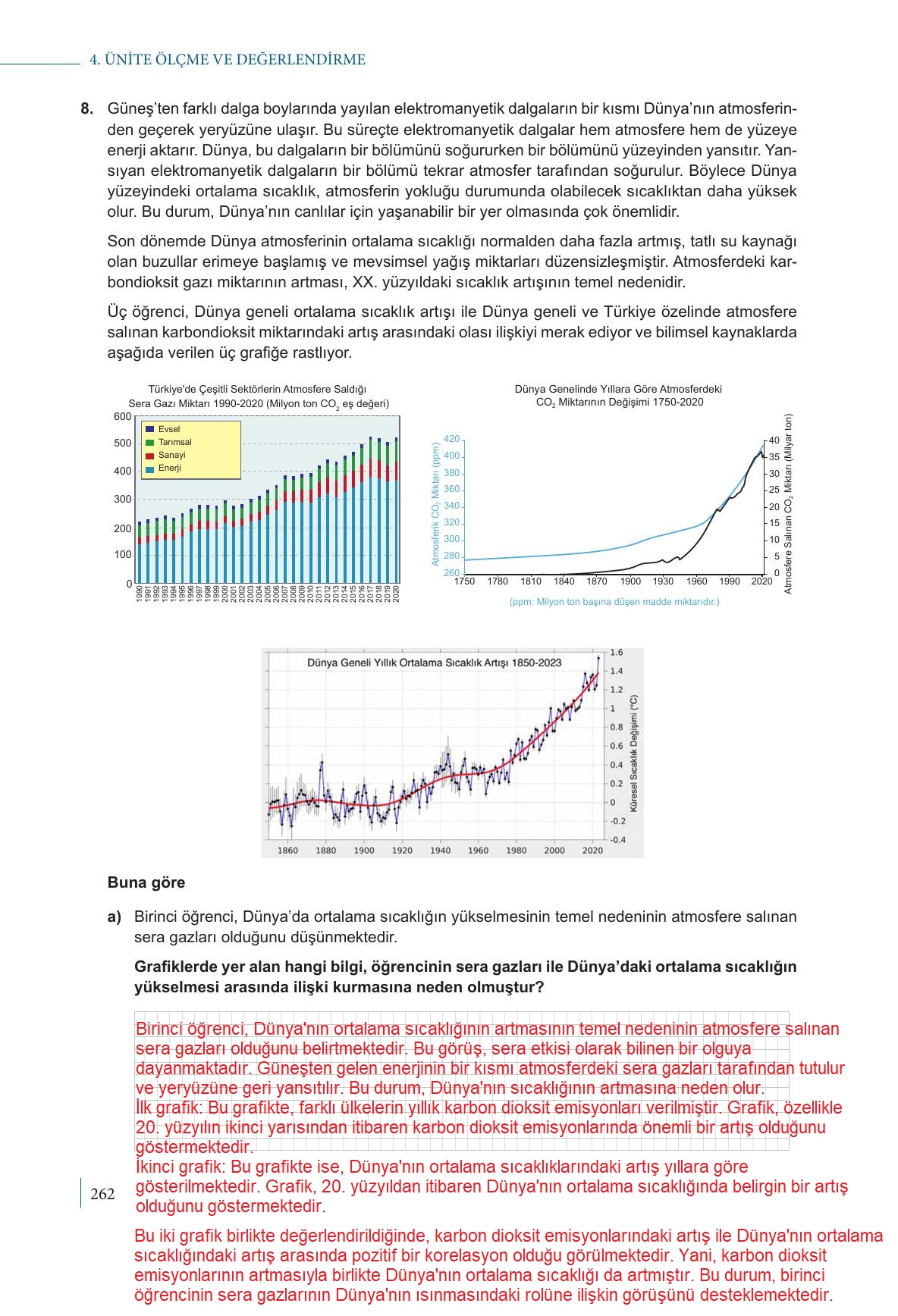 9. Sınıf Meb Yayınları Fizik Ders Kitabı Sayfa 262 Cevapları