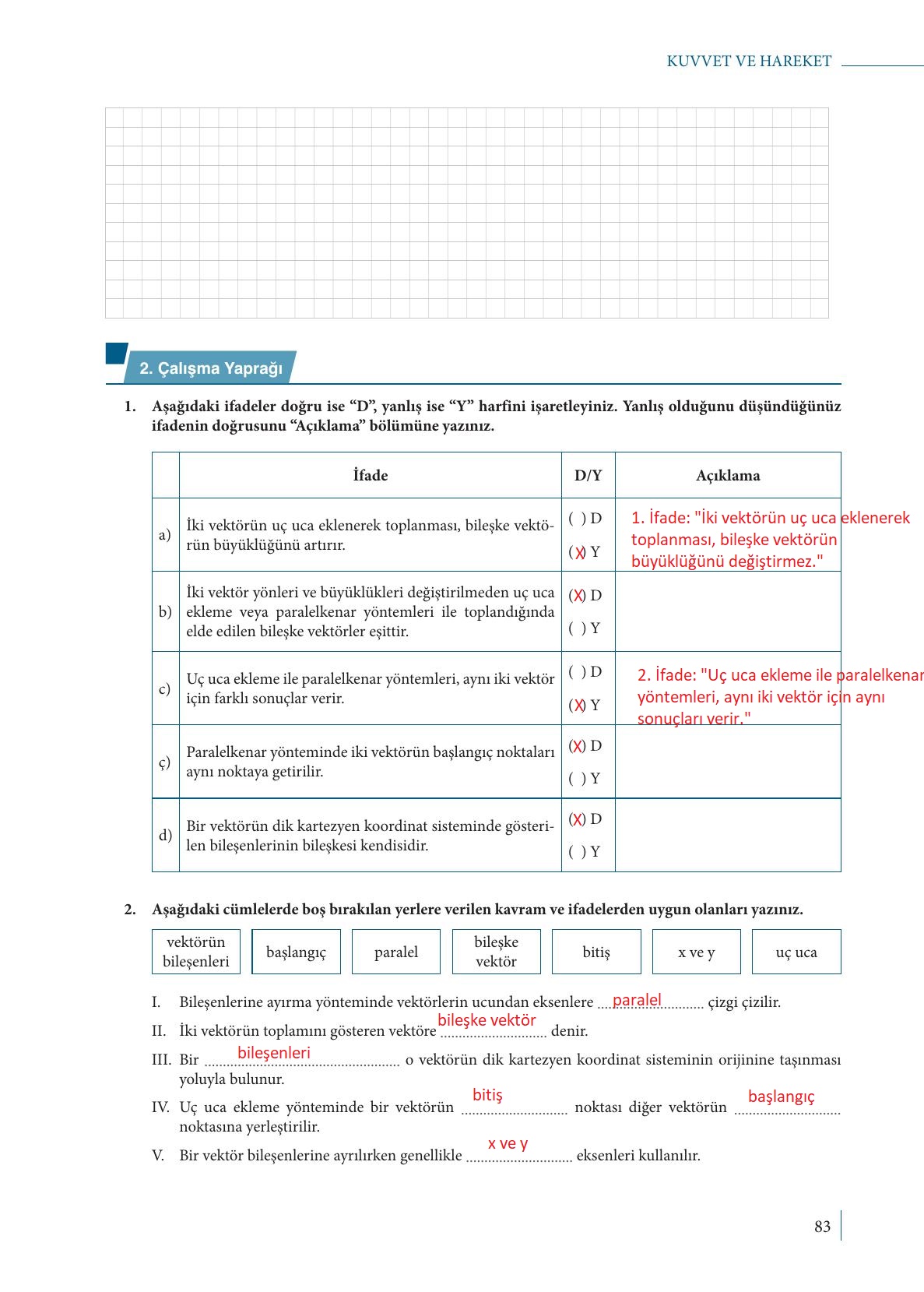 9. Sınıf Meb Yayınları Fizik Ders Kitabı Sayfa 83 Cevapları 9. Sınıf Meb Yayınları Fizik Ders Kitabı Sayfa 83 Cevapları