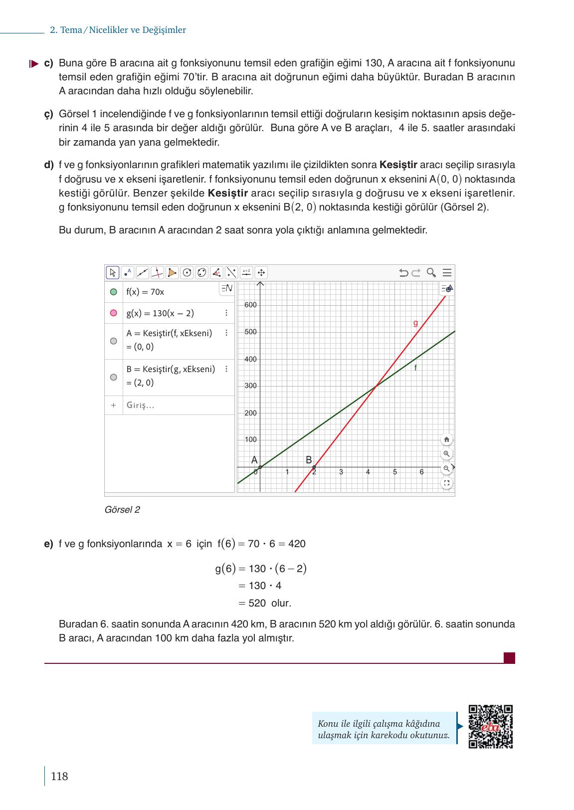 9. Sınıf Meb Yayınları Matematik Ders Kitabı Sayfa 118 Cevapları