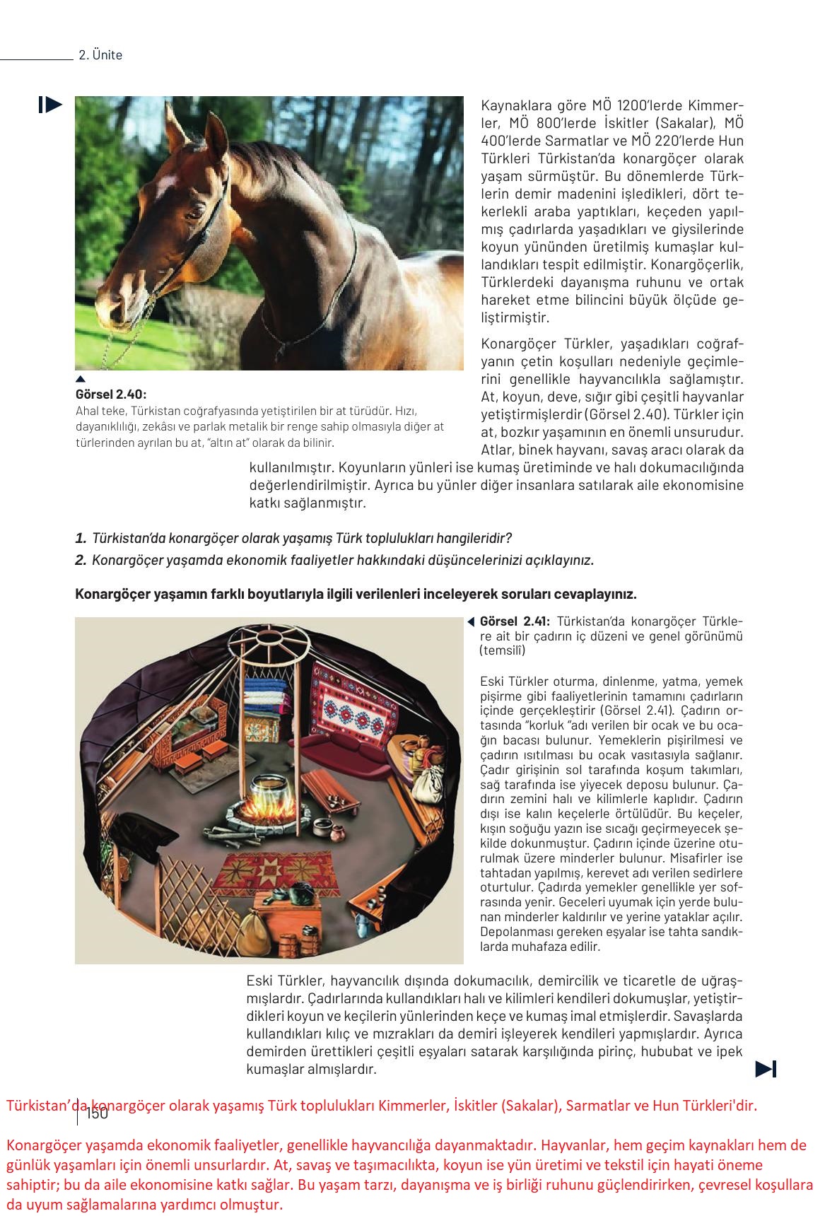 9. Sınıf Meb Yayınları Tarih Ders Kitabı Sayfa 150 Cevapları 9. Sınıf Meb Yayınları Tarih Ders Kitabı Sayfa 150 Cevapları