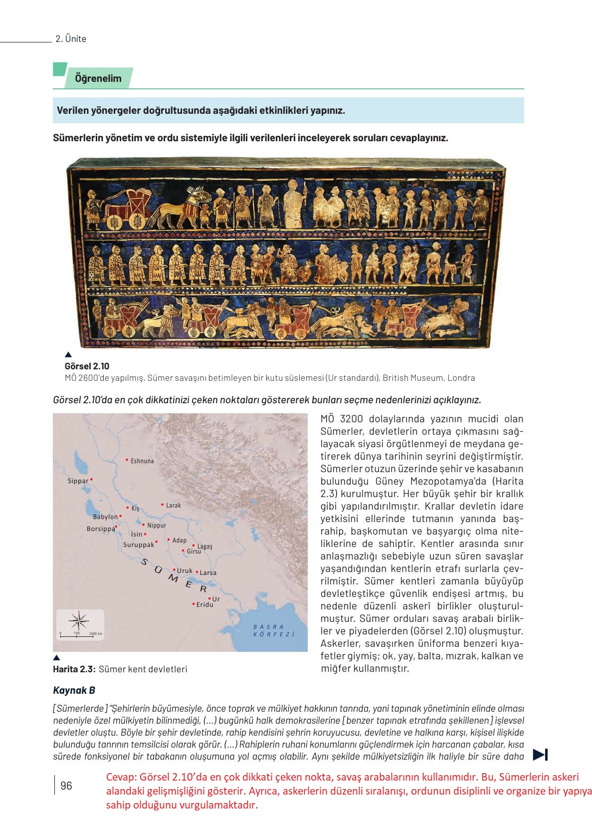 9. Sınıf Meb Yayınları Tarih Ders Kitabı Sayfa 96 Cevapları 9. Sınıf Meb Yayınları Tarih Ders Kitabı Sayfa 96 Cevapları