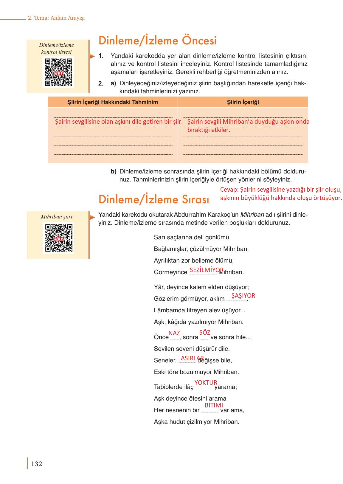 9. Sınıf Meb Yayınları Türk Dili Ve Edebiyatı Ders Kitabı Sayfa 132 Cevapları 9. Sınıf Meb Yayınları Türk Dili Ve Edebiyatı Ders Kitabı Sayfa 132 Cevapları