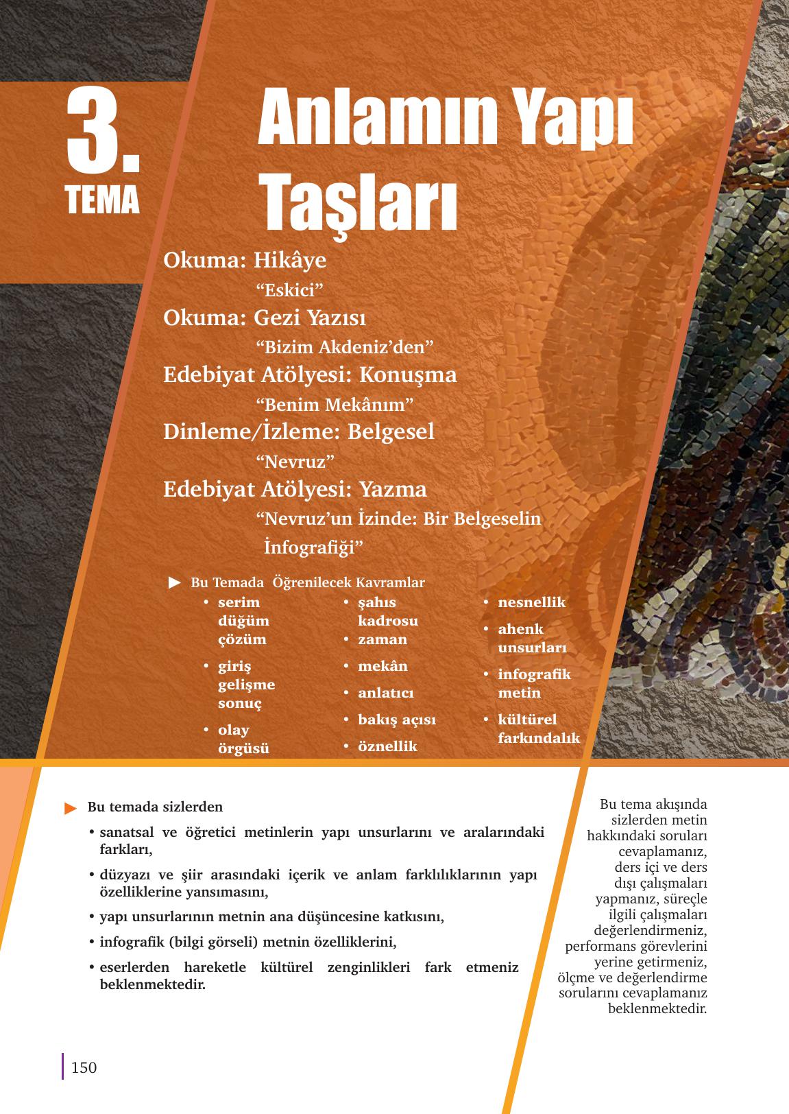 9. Sınıf Meb Yayınları Türk Dili Ve Edebiyatı Ders Kitabı Sayfa 150 Cevapları
