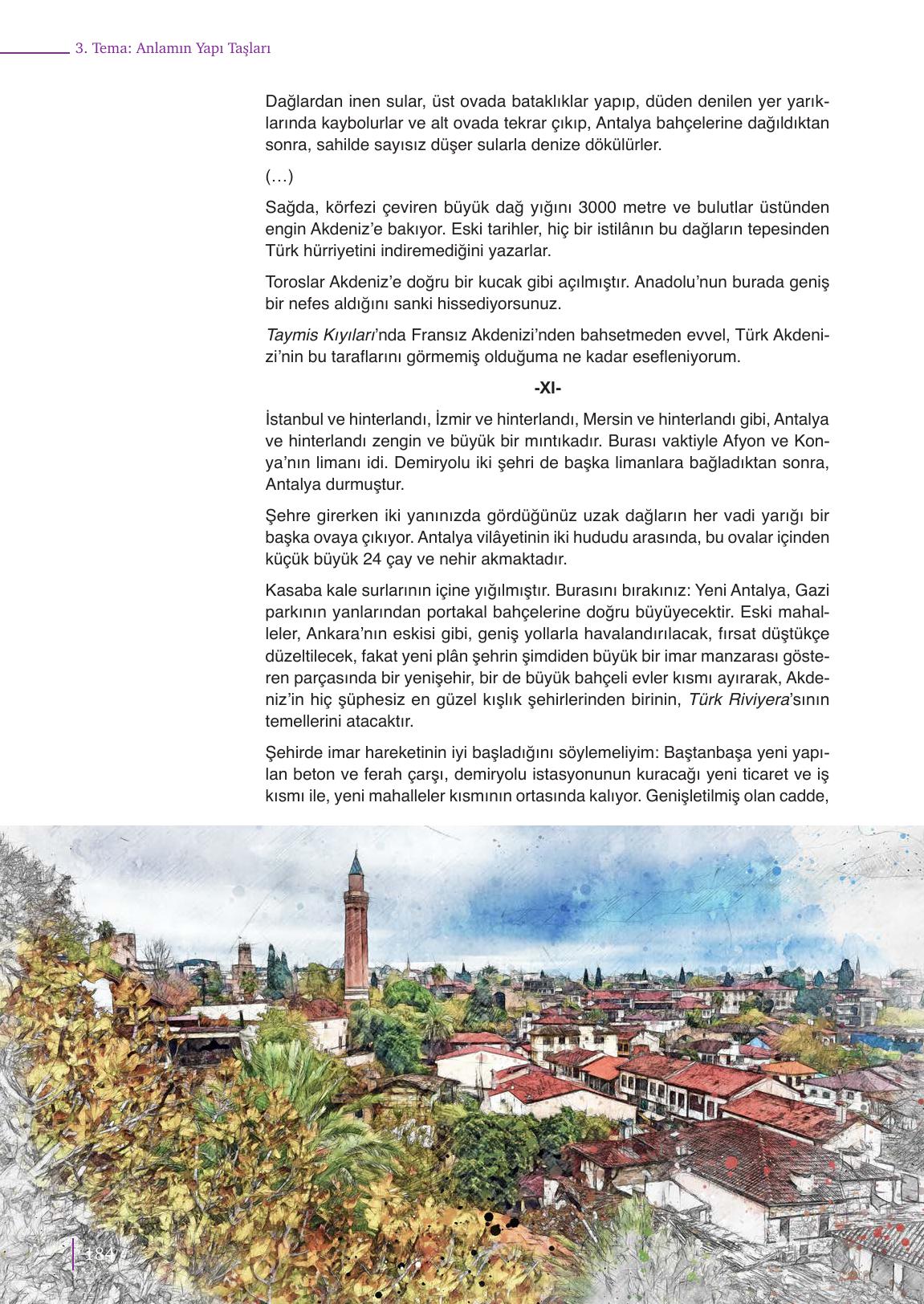 9. Sınıf Meb Yayınları Türk Dili Ve Edebiyatı Ders Kitabı Sayfa 184 Cevapları