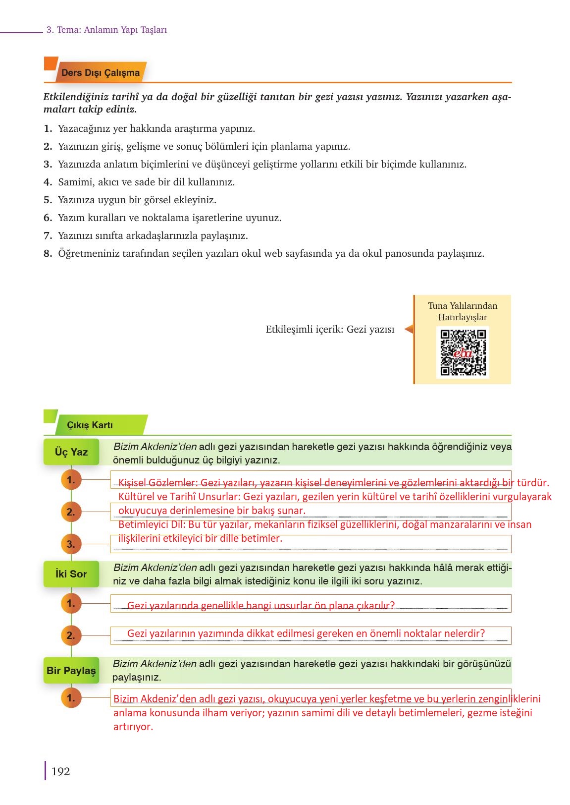 9. Sınıf Meb Yayınları Türk Dili Ve Edebiyatı Ders Kitabı Sayfa 192 Cevapları 9. Sınıf Meb Yayınları Türk Dili Ve Edebiyatı Ders Kitabı Sayfa 192 Cevapları