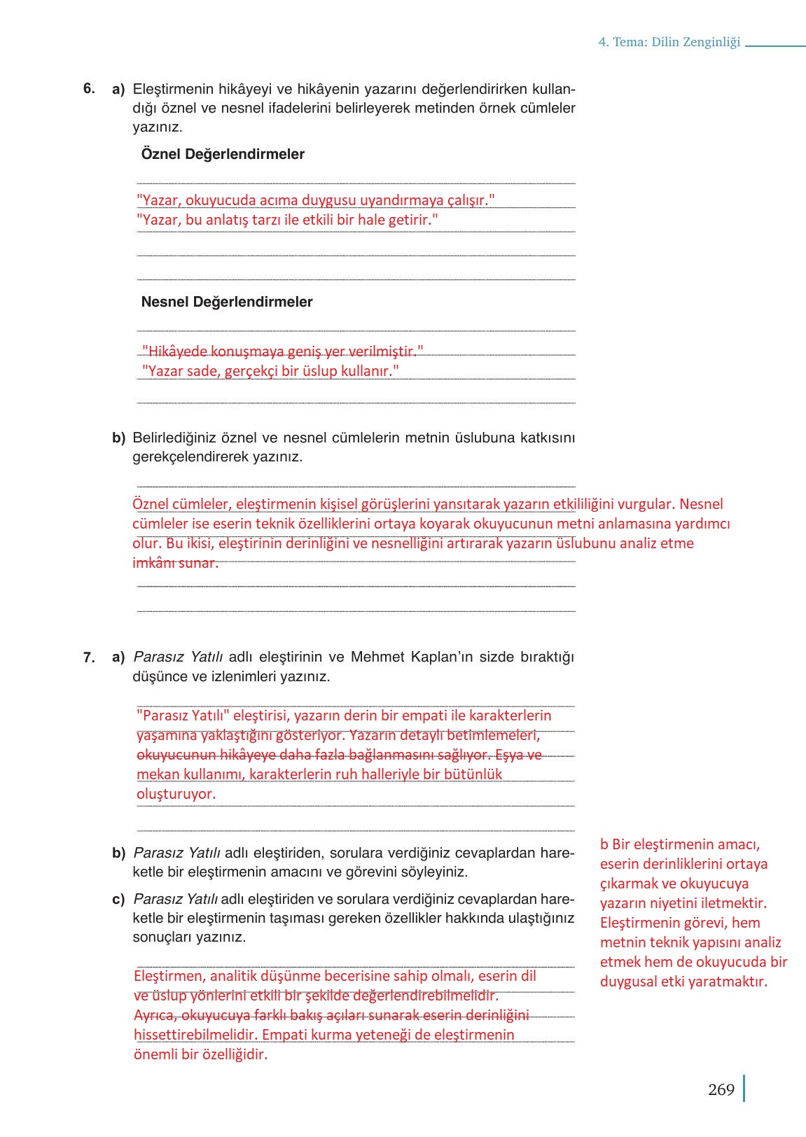 9. Sınıf Meb Yayınları Türk Dili Ve Edebiyatı Ders Kitabı Sayfa 269 Cevapları 9. Sınıf Meb Yayınları Türk Dili Ve Edebiyatı Ders Kitabı Sayfa 269 Cevapları