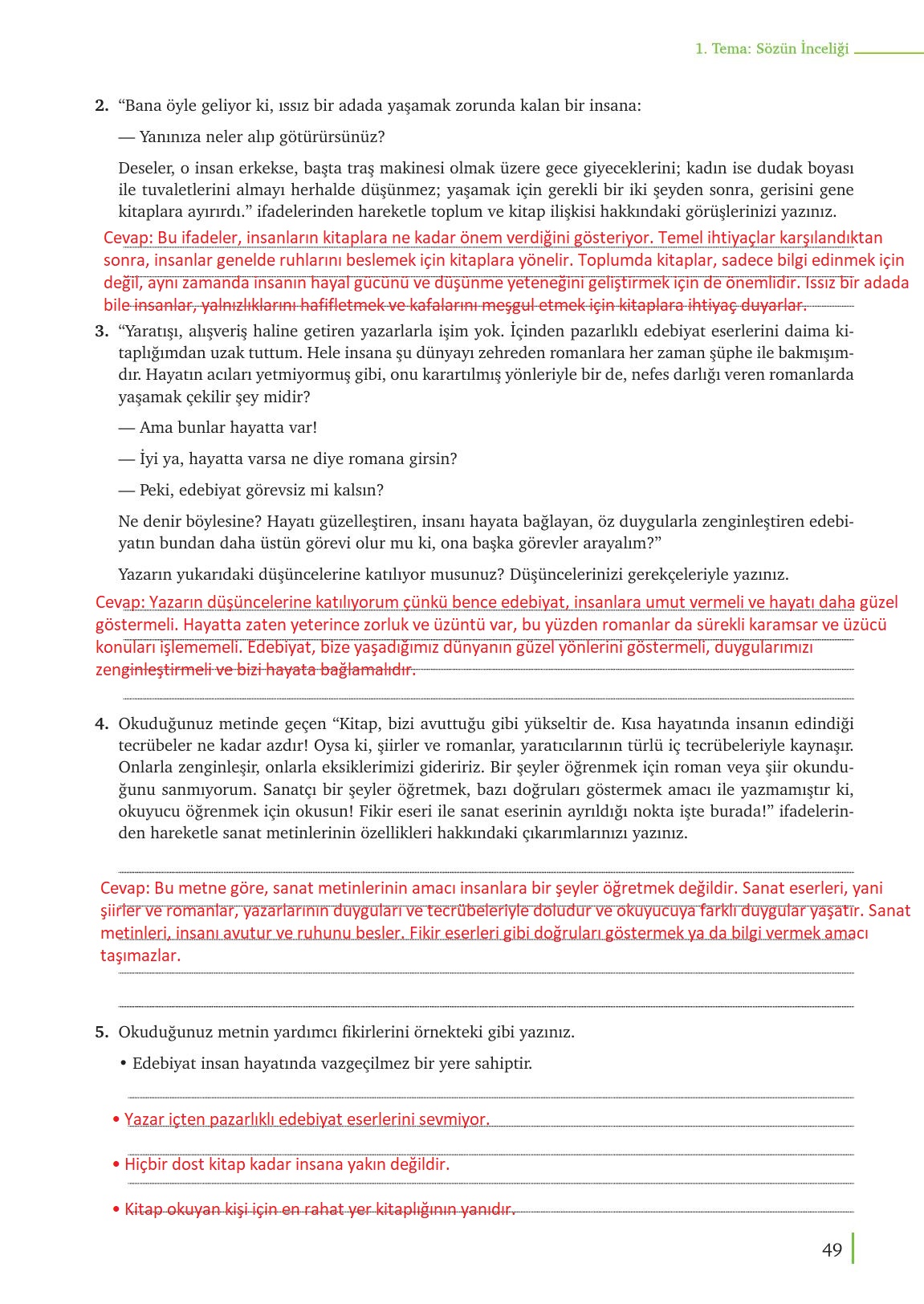 9. Sınıf Meb Yayınları Türk Dili Ve Edebiyatı Ders Kitabı Sayfa 49 Cevapları 9. Sınıf Meb Yayınları Türk Dili Ve Edebiyatı Ders Kitabı Sayfa 49 Cevapları