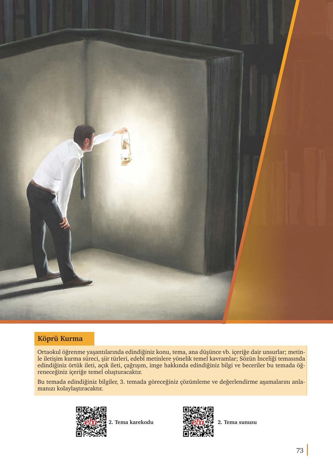 9. Sınıf Meb Yayınları Türk Dili Ve Edebiyatı Ders Kitabı Sayfa 73 Cevapları