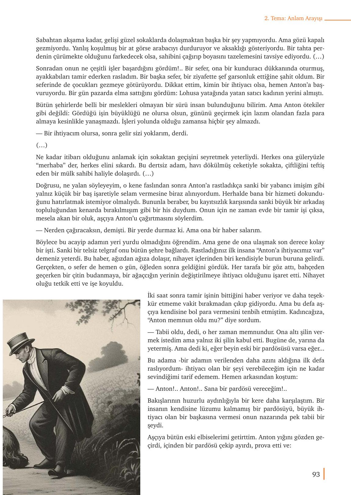 9. Sınıf Meb Yayınları Türk Dili Ve Edebiyatı Ders Kitabı Sayfa 93 Cevapları