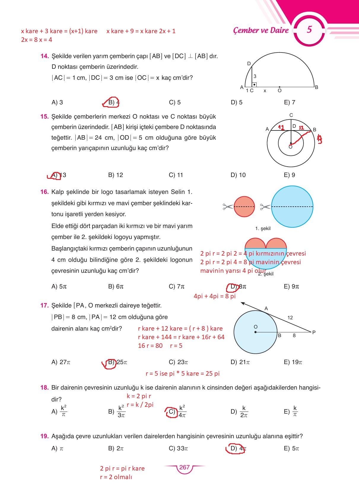 11. Sınıf Sdr Dikey Yayıncılık Matematik Ders Kitabı Sayfa 267 Cevapları