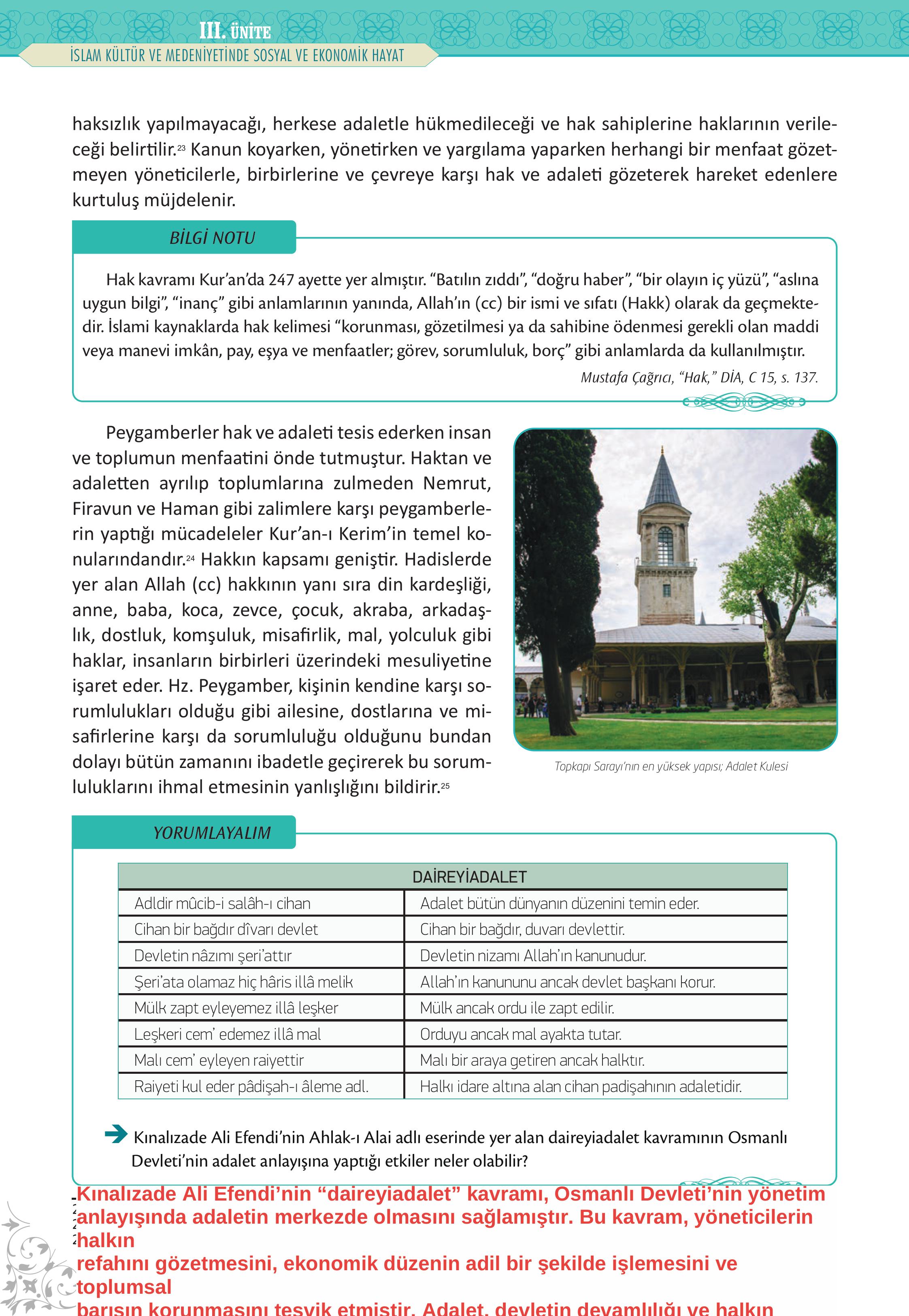 12. Sınıf Meb Yayınları İslam Kültür Ve Medeniyeti Ders Kitabı Sayfa 44 Cevapları