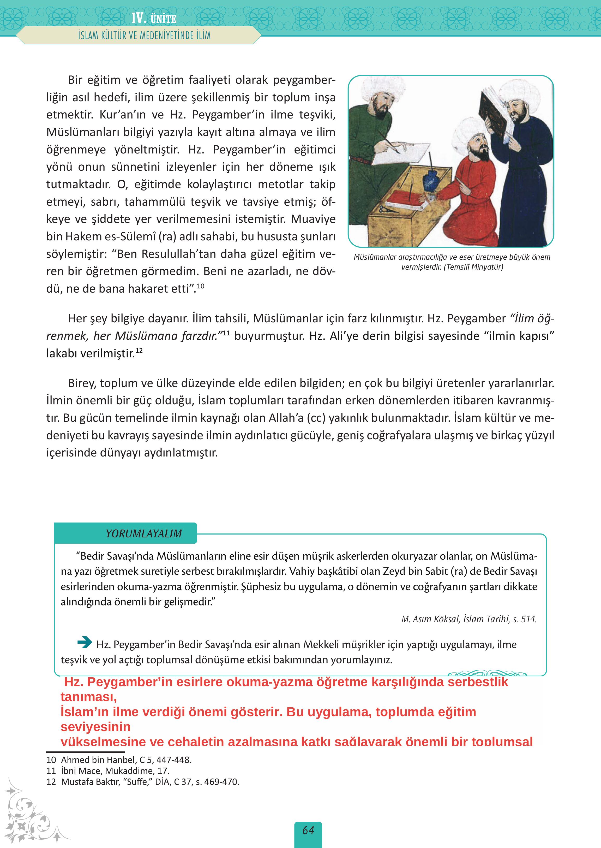 12. Sınıf Meb Yayınları İslam Kültür Ve Medeniyeti Ders Kitabı Sayfa 64 Cevapları 12. Sınıf Meb Yayınları İslam Kültür Ve Medeniyeti Ders Kitabı Sayfa 64 Cevapları