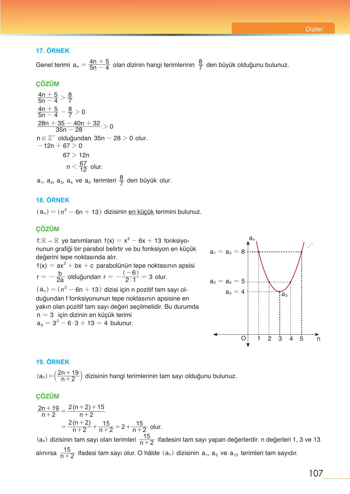 12. Sınıf Meb Yayınları Matematik Ders Kitabı Sayfa 107 Cevapları