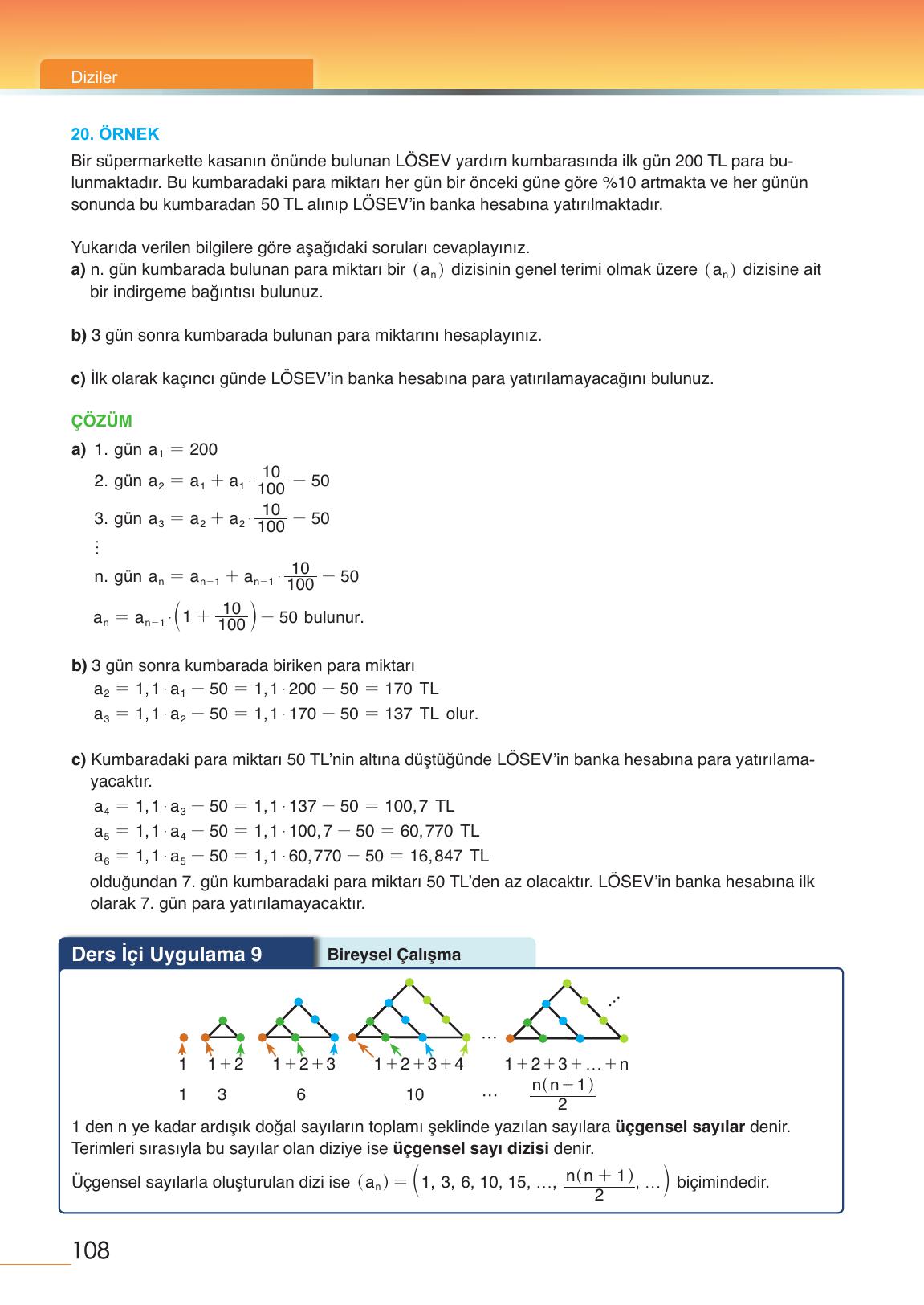12. Sınıf Meb Yayınları Matematik Ders Kitabı Sayfa 108 Cevapları