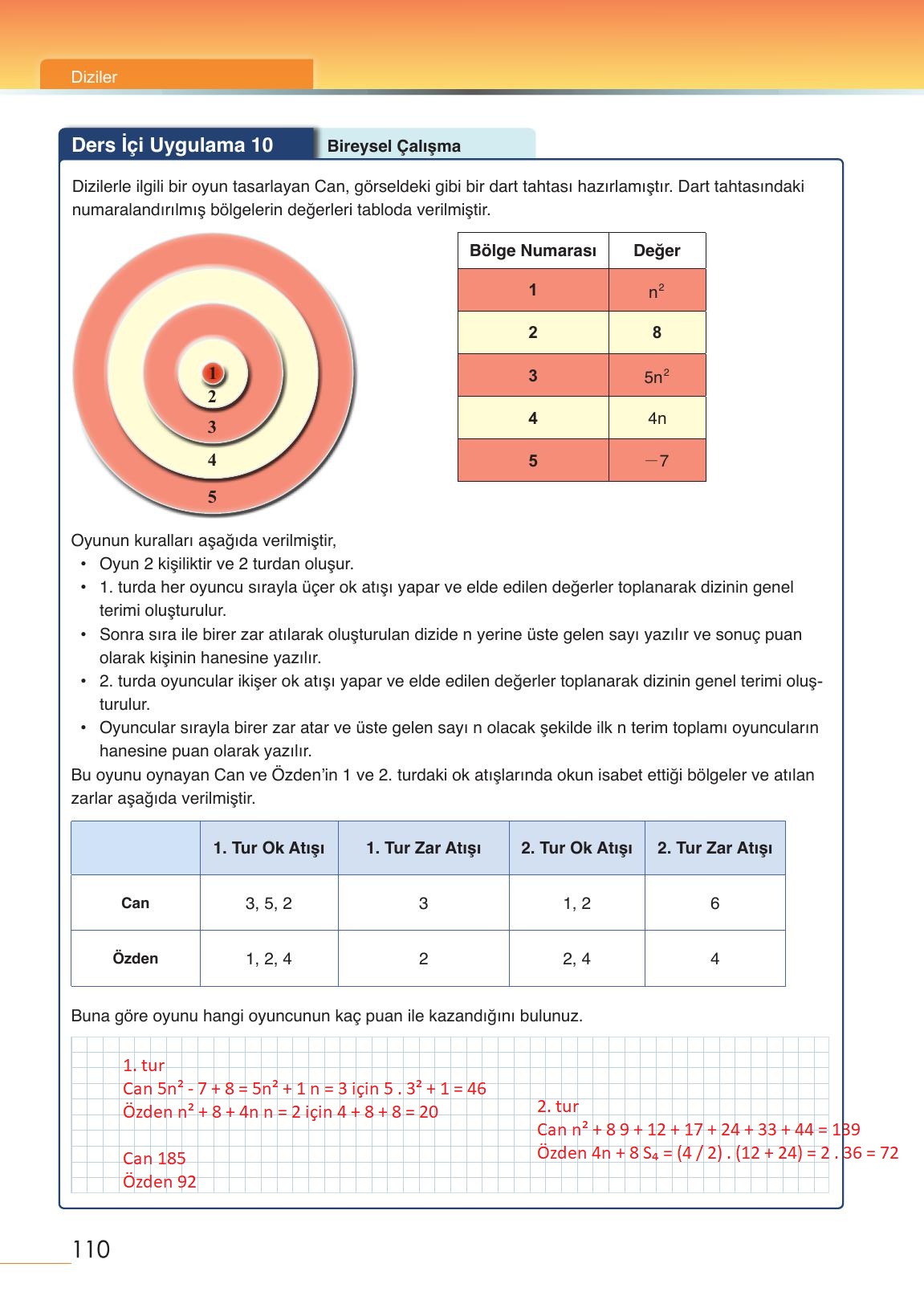 12. Sınıf Meb Yayınları Matematik Ders Kitabı Sayfa 110 Cevapları