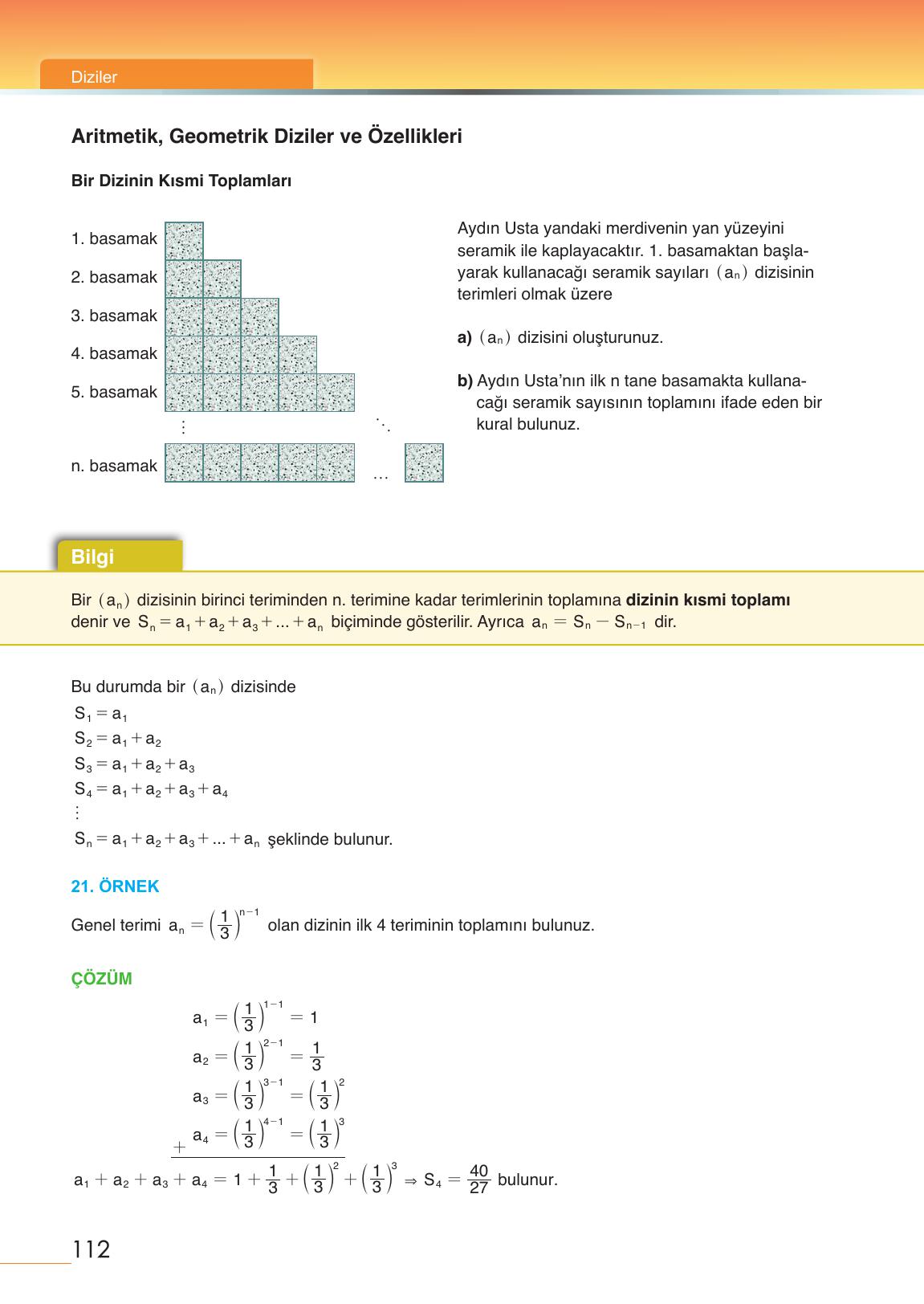 12. Sınıf Meb Yayınları Matematik Ders Kitabı Sayfa 112 Cevapları