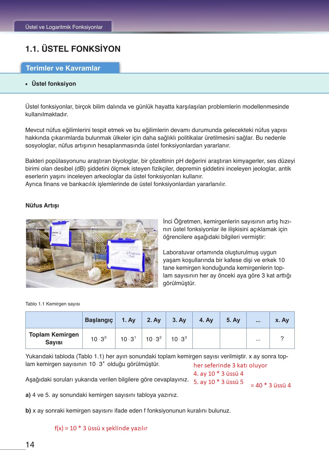 12. Sınıf Meb Yayınları Matematik Ders Kitabı Sayfa 14 Cevapları