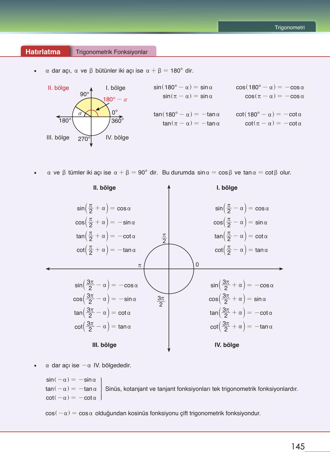 12. Sınıf Meb Yayınları Matematik Ders Kitabı Sayfa 145 Cevapları