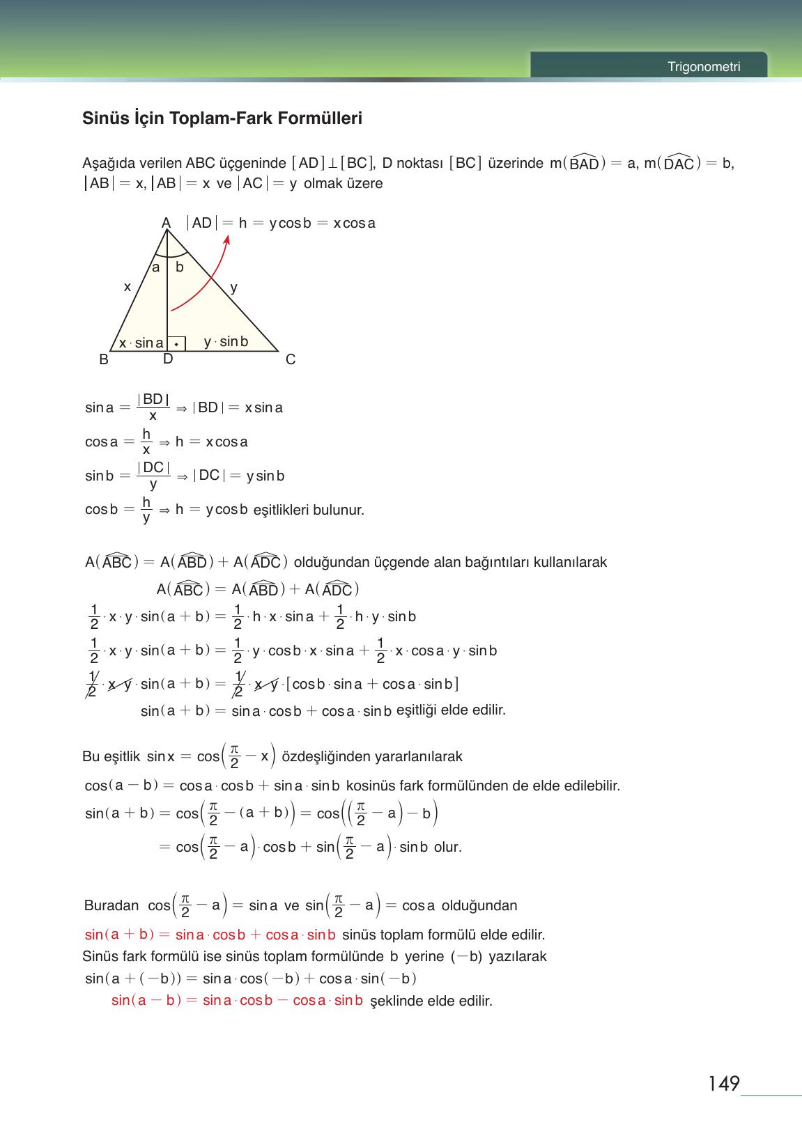 12. Sınıf Meb Yayınları Matematik Ders Kitabı Sayfa 149 Cevapları