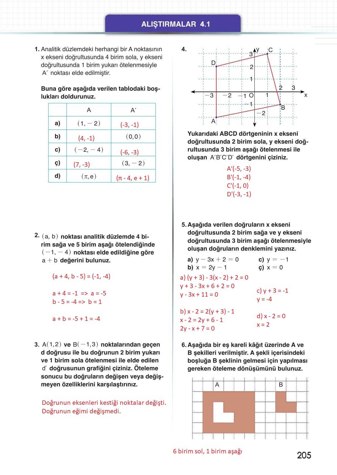 12. Sınıf Meb Yayınları Matematik Ders Kitabı Sayfa 205 Cevapları
