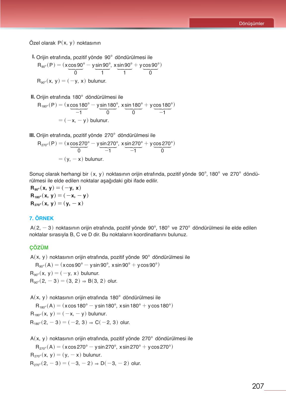 12. Sınıf Meb Yayınları Matematik Ders Kitabı Sayfa 207 Cevapları 12. Sınıf Meb Yayınları Matematik Ders Kitabı Sayfa 207 Cevapları