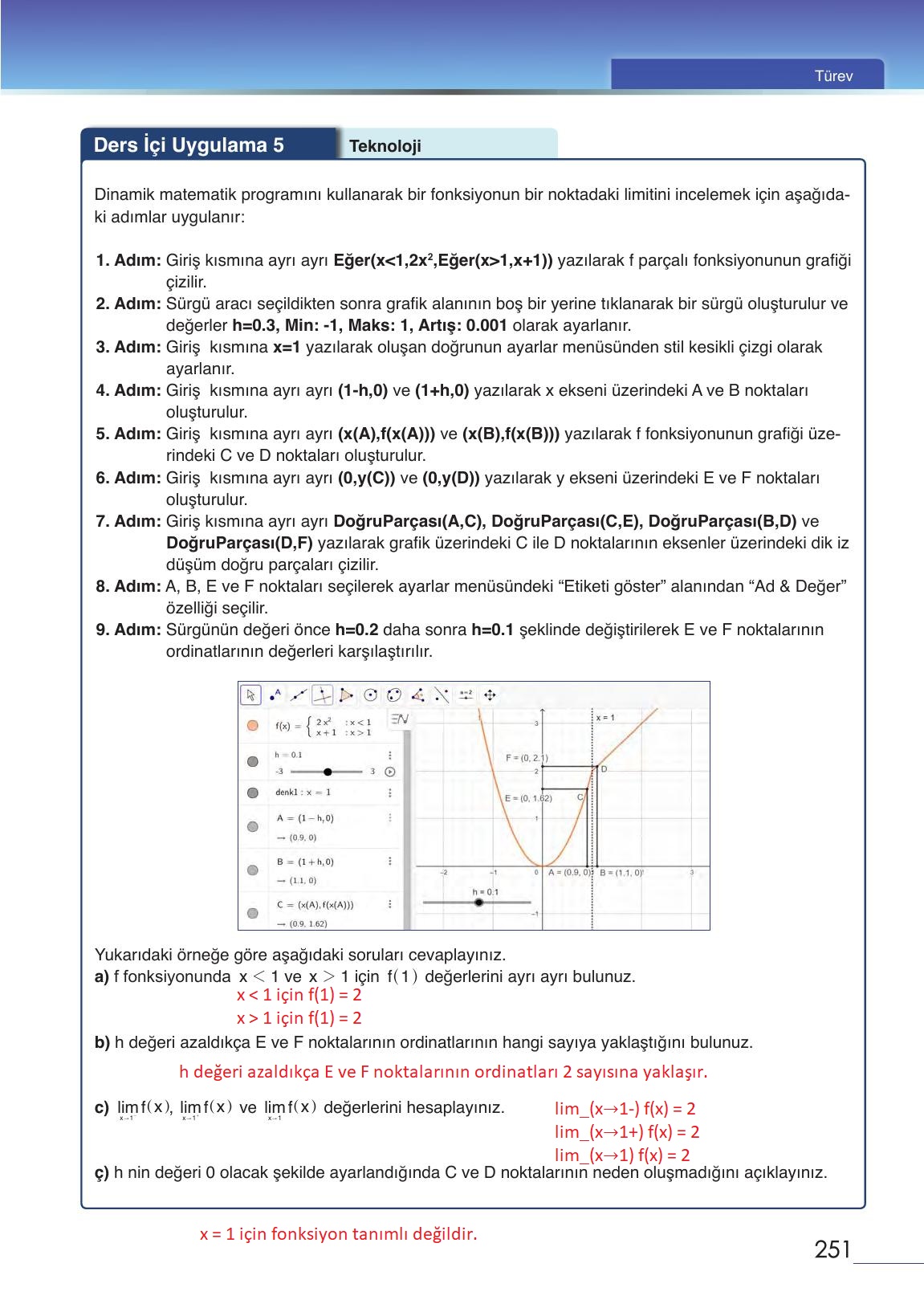 12. Sınıf Meb Yayınları Matematik Ders Kitabı Sayfa 251 Cevapları