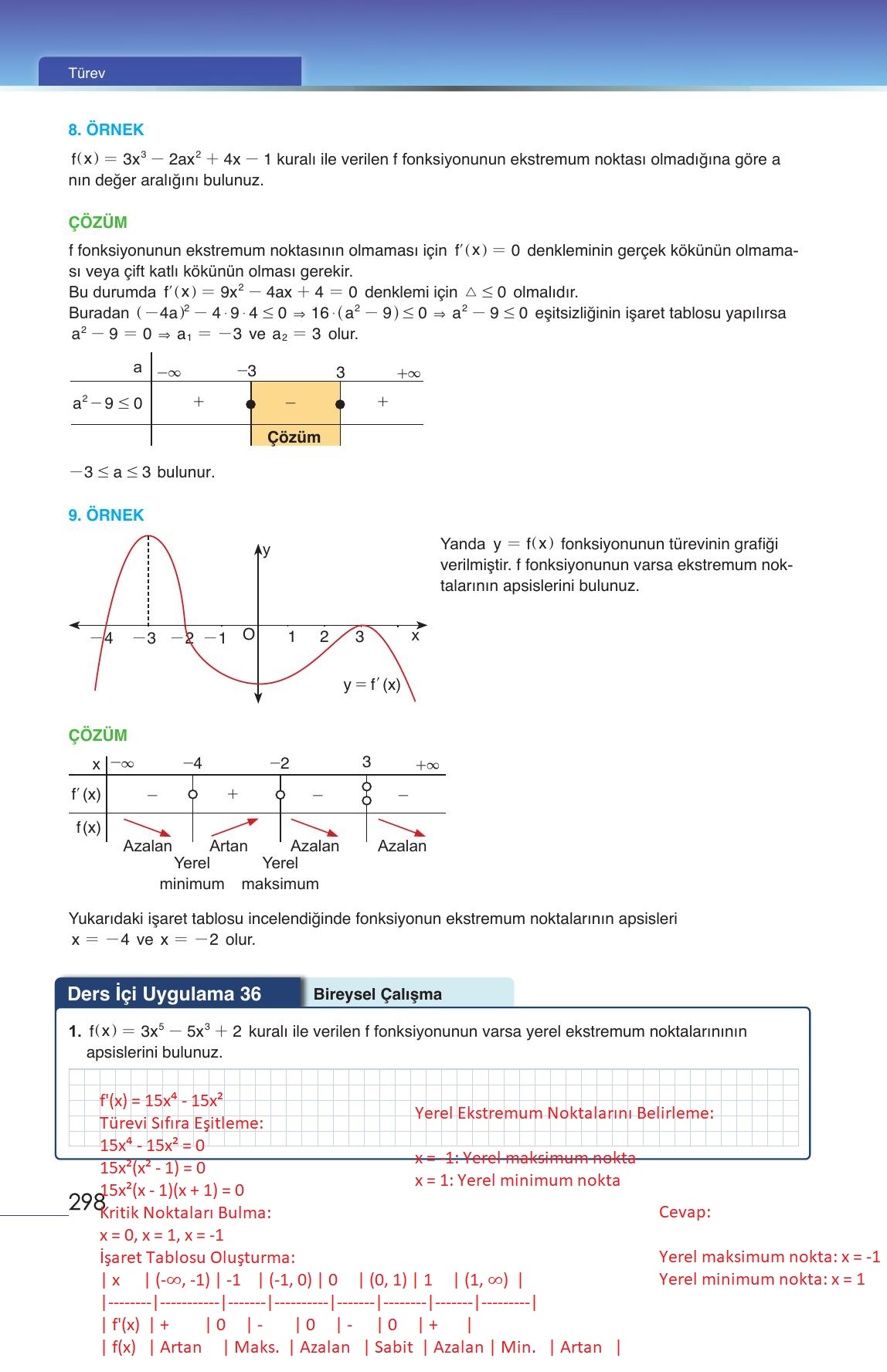 12. Sınıf Meb Yayınları Matematik Ders Kitabı Sayfa 298 Cevapları