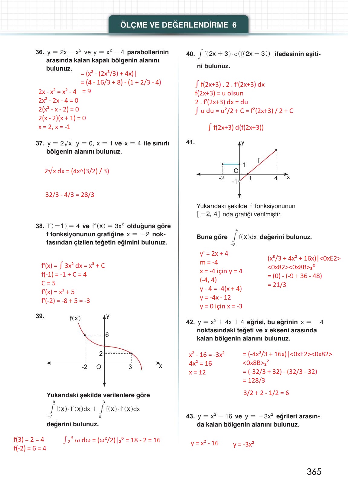 12. Sınıf Meb Yayınları Matematik Ders Kitabı Sayfa 365 Cevapları