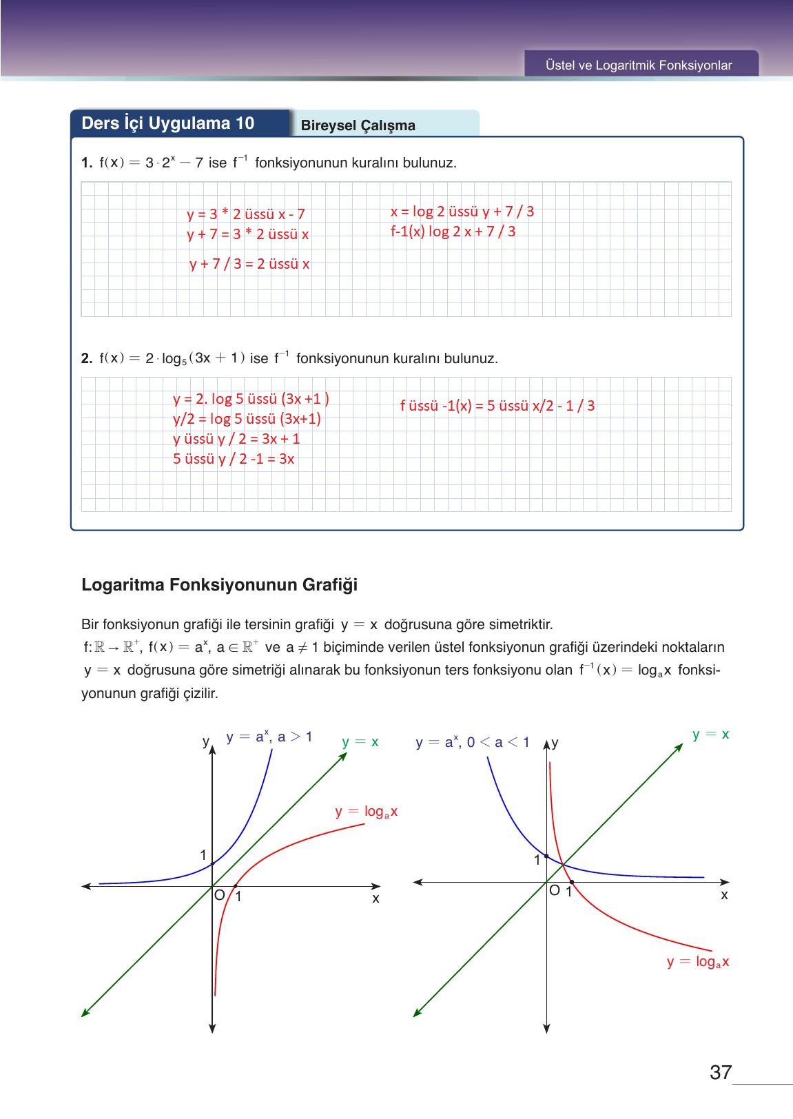 12. Sınıf Meb Yayınları Matematik Ders Kitabı Sayfa 37 Cevapları