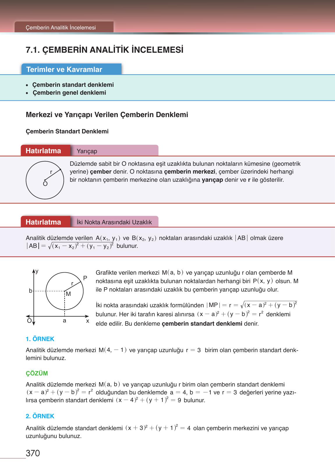12. Sınıf Meb Yayınları Matematik Ders Kitabı Sayfa 370 Cevapları