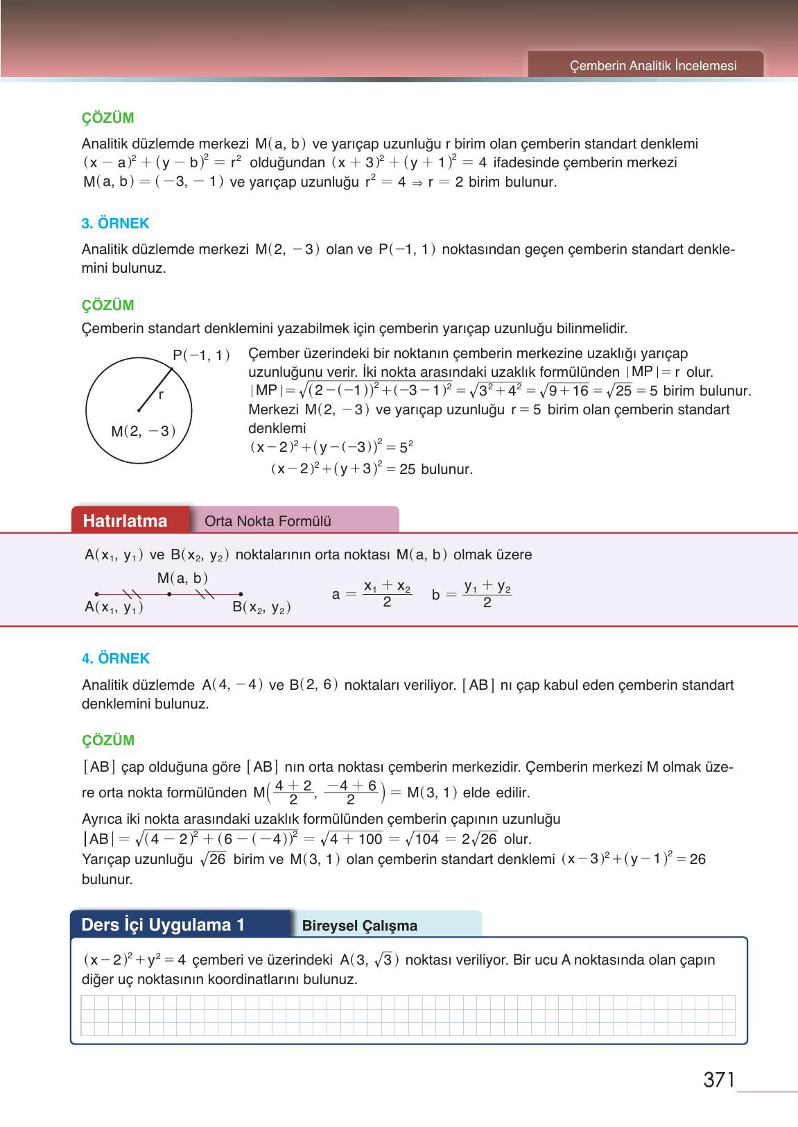 12. Sınıf Meb Yayınları Matematik Ders Kitabı Sayfa 371 Cevapları