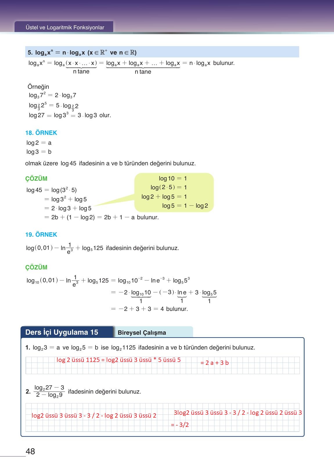 12. Sınıf Meb Yayınları Matematik Ders Kitabı Sayfa 48 Cevapları