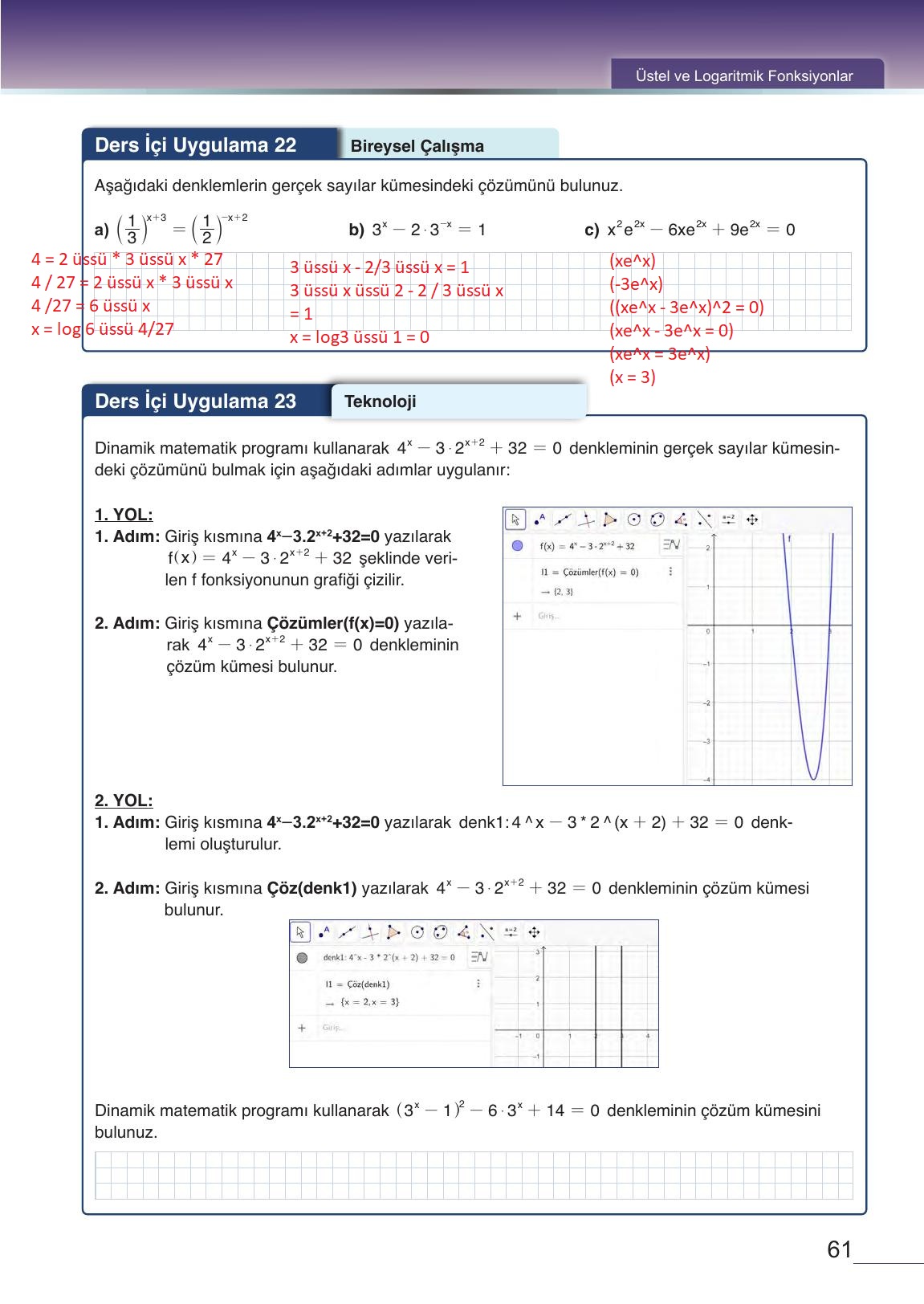 12. Sınıf Meb Yayınları Matematik Ders Kitabı Sayfa 61 Cevapları