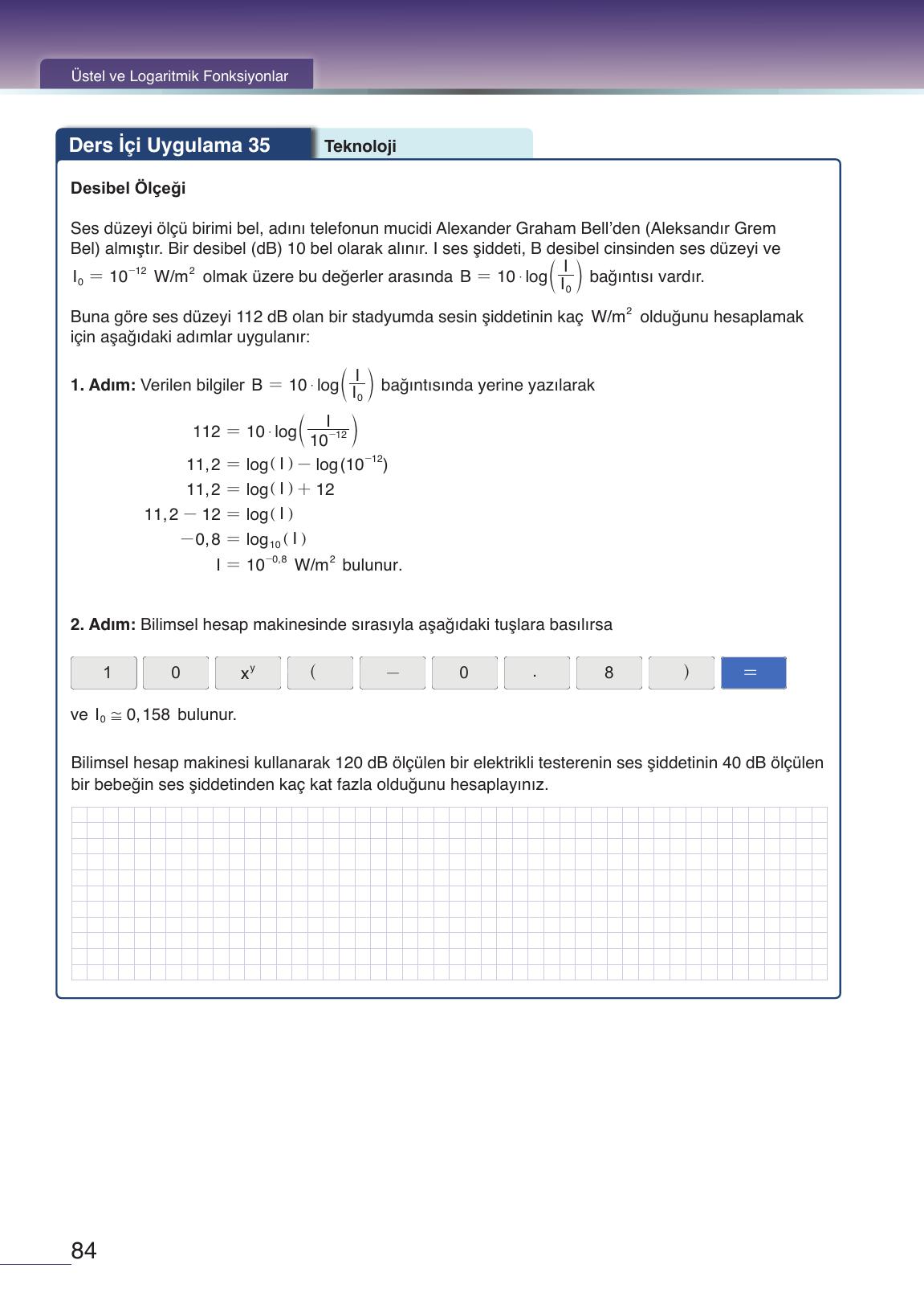 12. Sınıf Meb Yayınları Matematik Ders Kitabı Sayfa 84 Cevapları