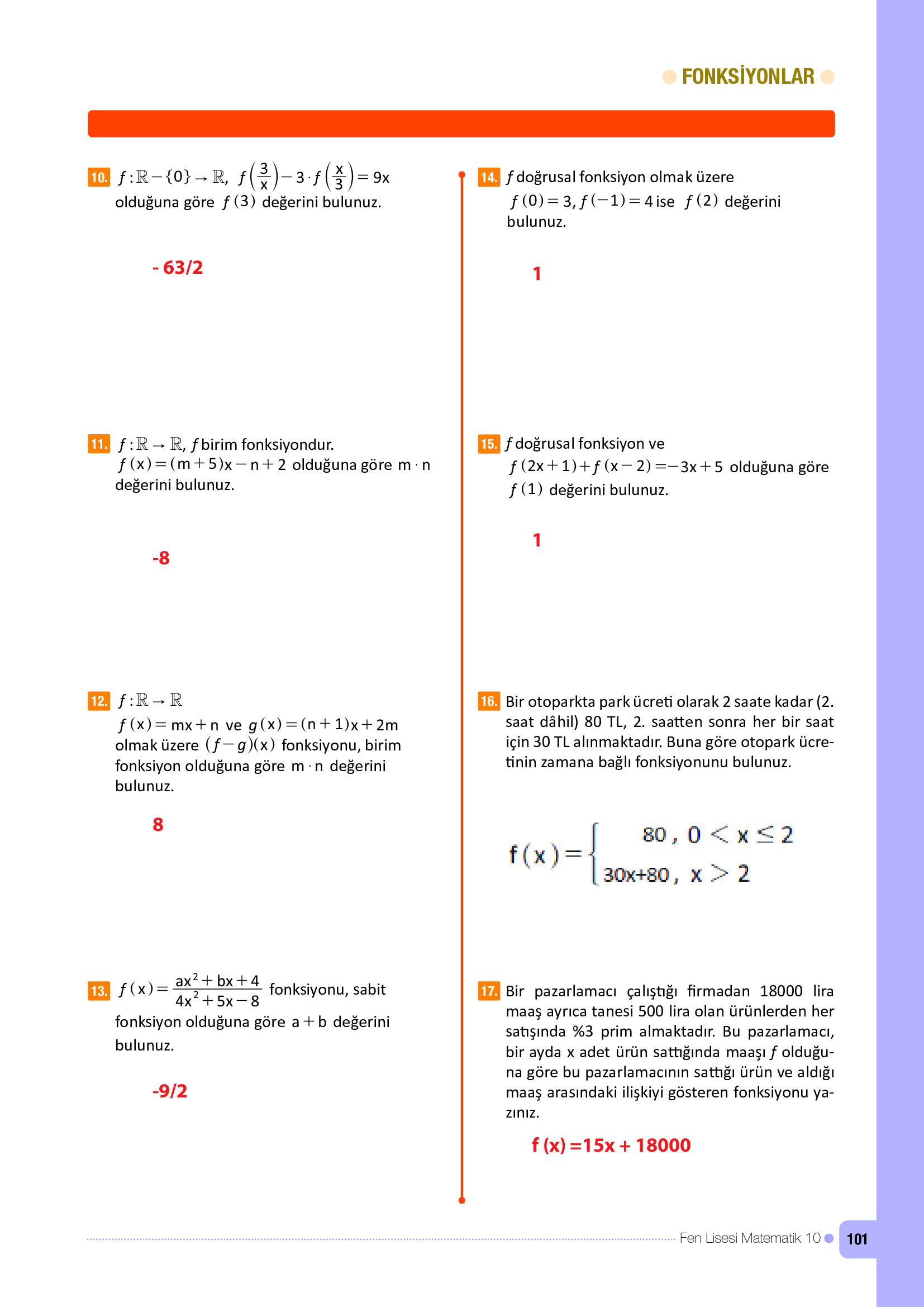 10. Sınıf Meb Yayınları Fen Lisesi Matematik Ders Kitabı Sayfa 101 Cevapları 10. Sınıf Meb Yayınları Fen Lisesi Matematik Ders Kitabı Sayfa 101 Cevapları