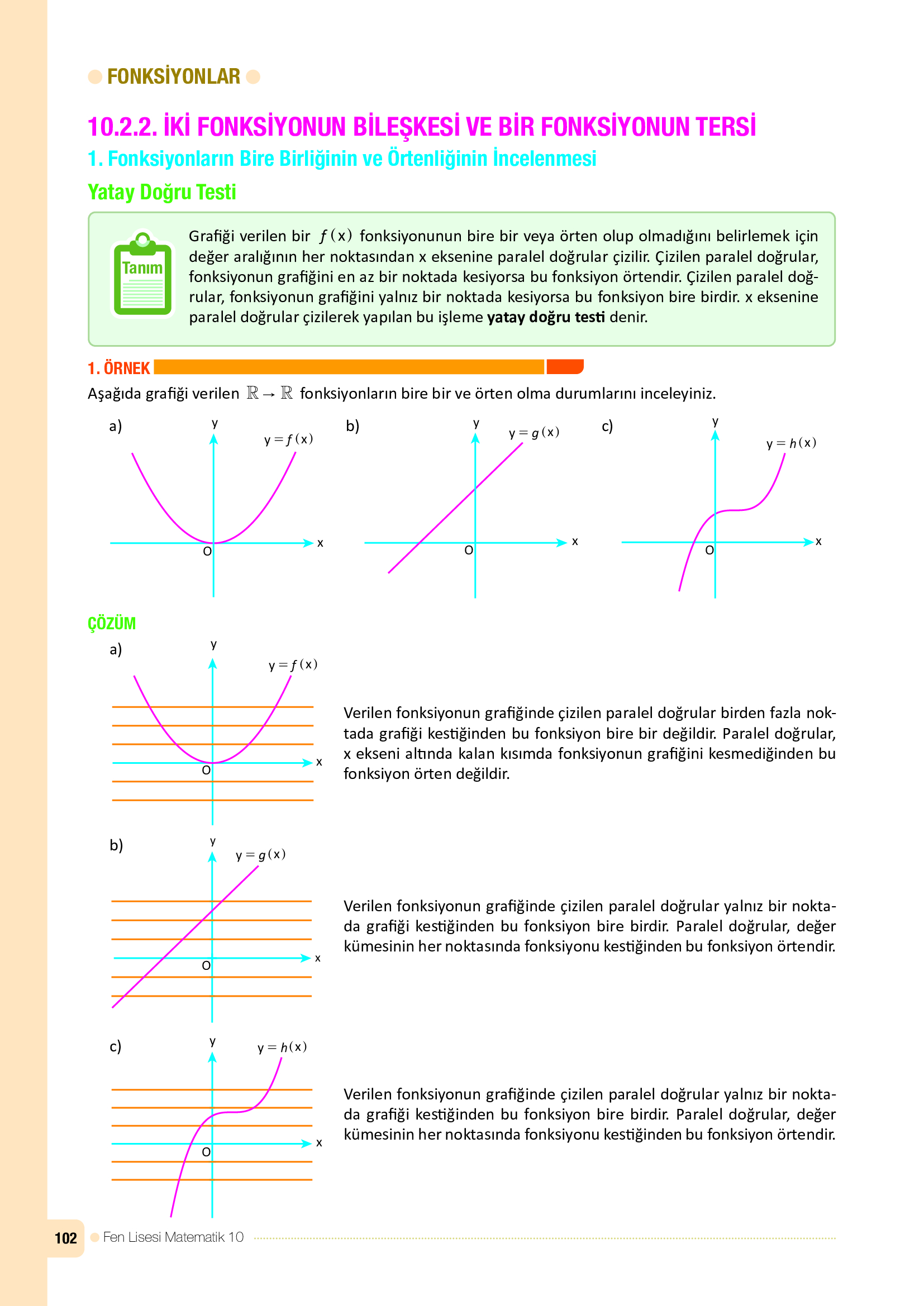 10. Sınıf Meb Yayınları Fen Lisesi Matematik Ders Kitabı Sayfa 102 Cevapları