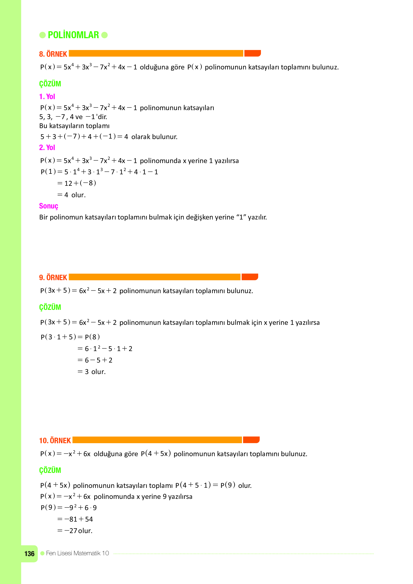 10. Sınıf Meb Yayınları Fen Lisesi Matematik Ders Kitabı Sayfa 136 Cevapları 10. Sınıf Meb Yayınları Fen Lisesi Matematik Ders Kitabı Sayfa 136 Cevapları