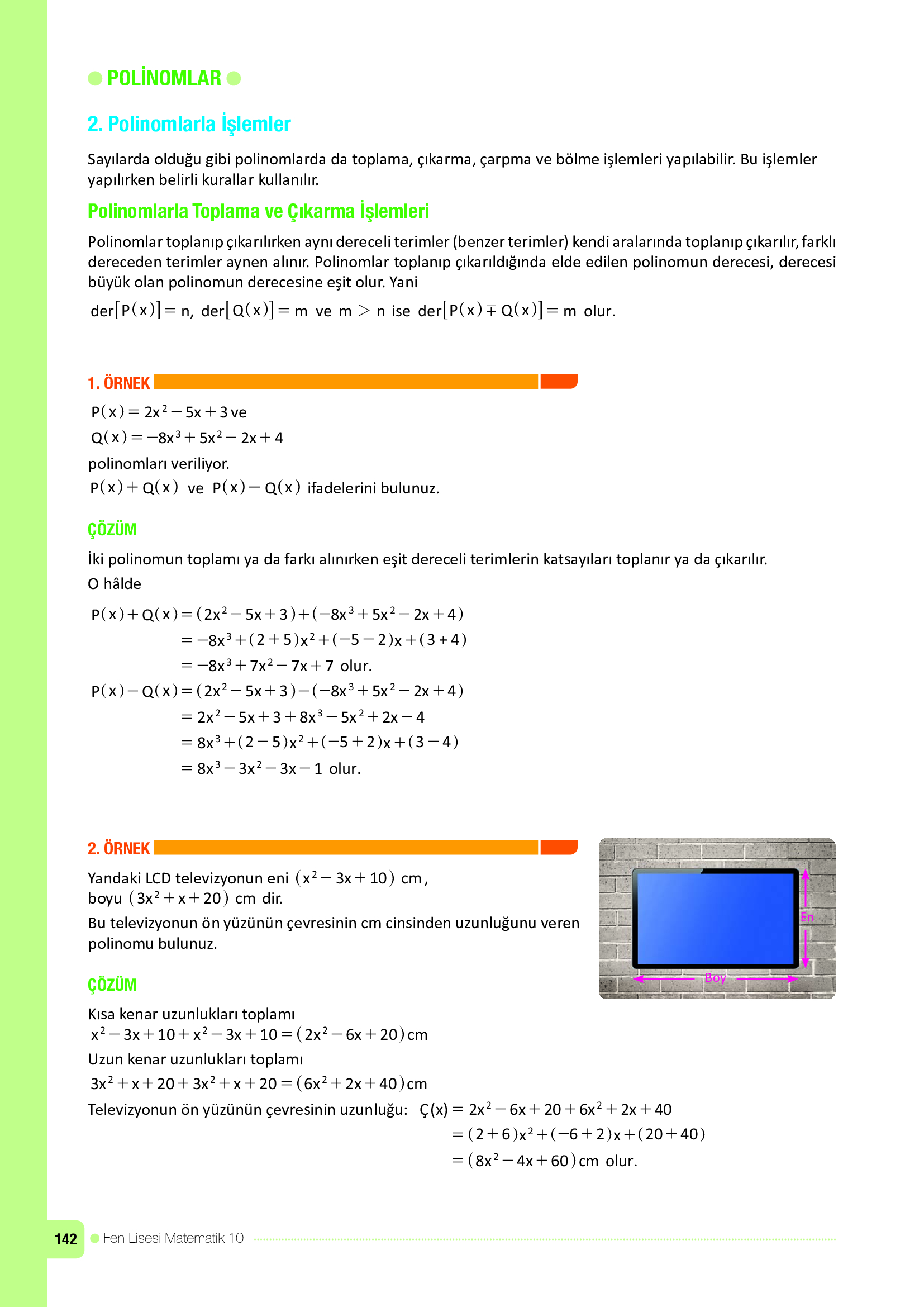 10. Sınıf Meb Yayınları Fen Lisesi Matematik Ders Kitabı Sayfa 142 Cevapları